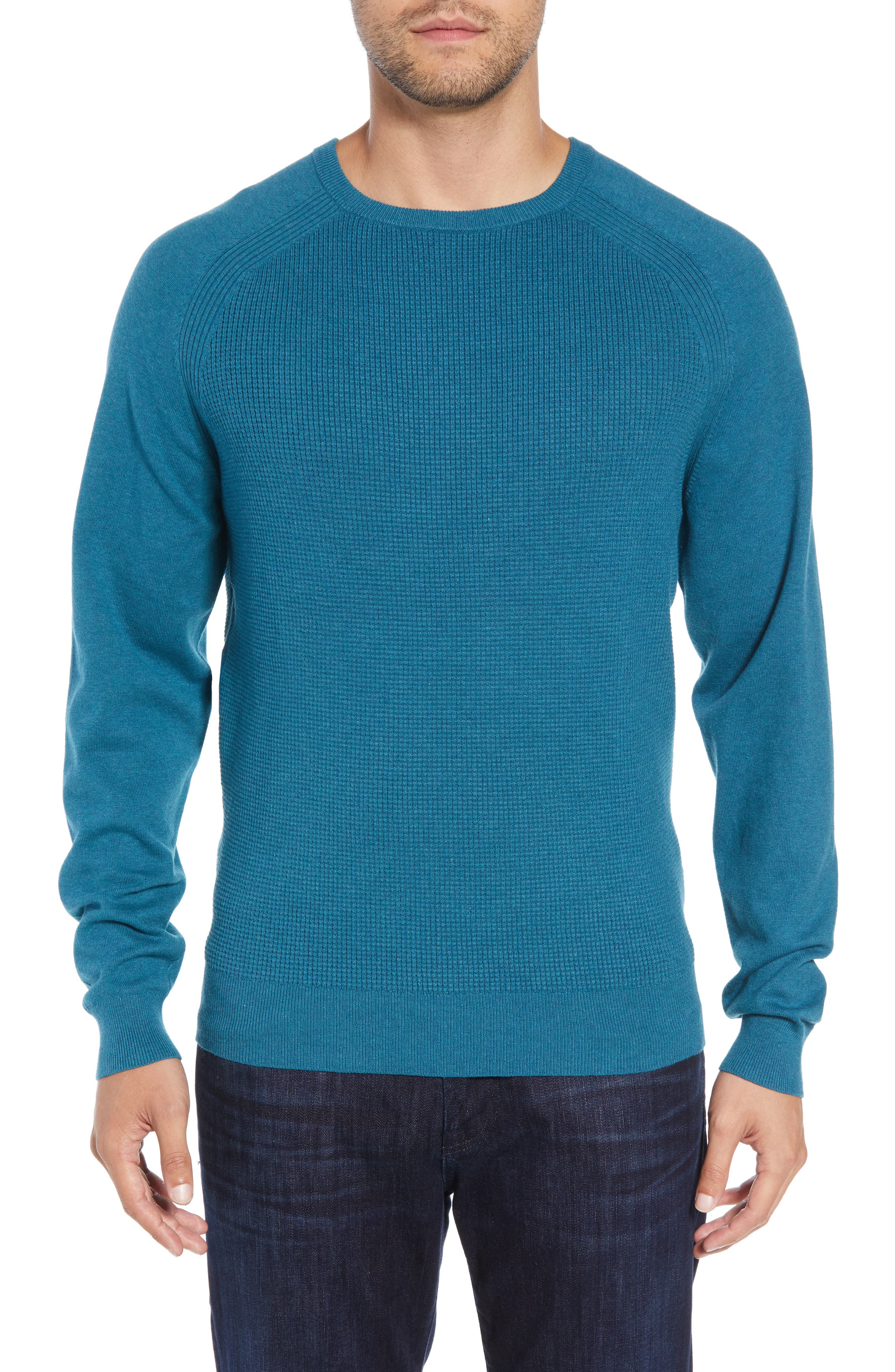Cutter & Buck Lakemon Mix Crewneck Sweater, Blue