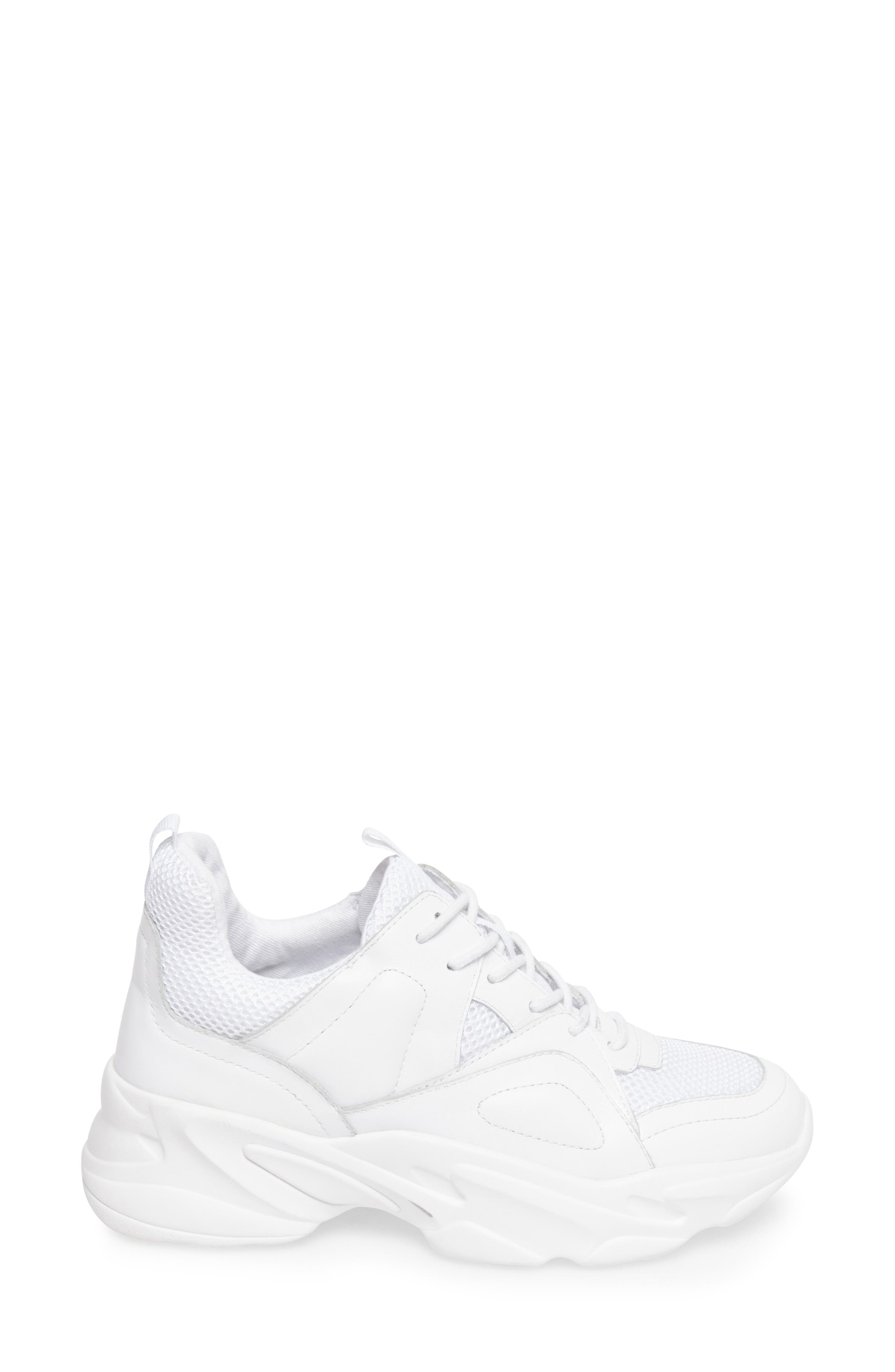 steve madden movement sneaker white