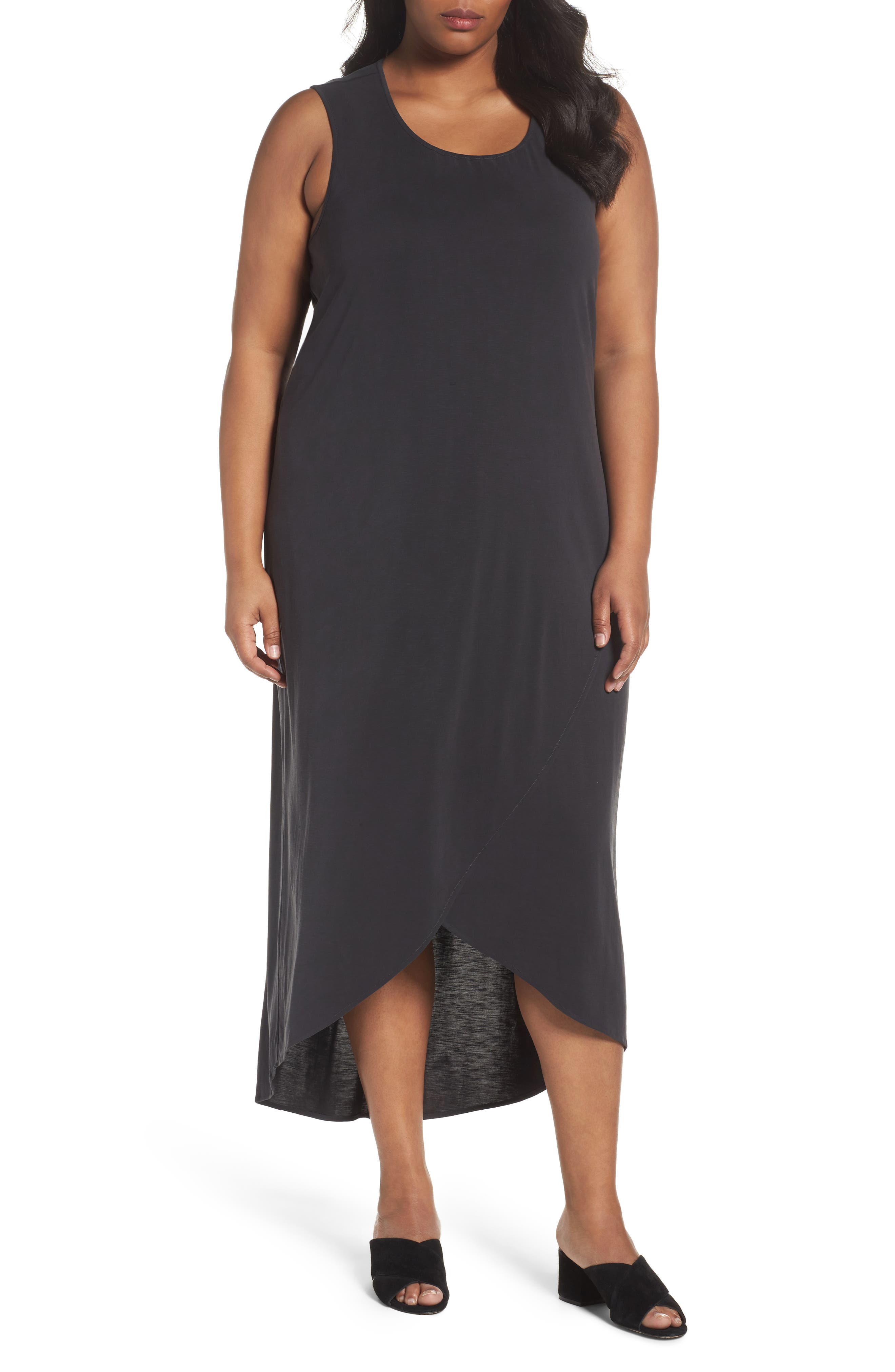 Plus Size Nic+Zoe Boardwalk Jersey High/low Dress, Black