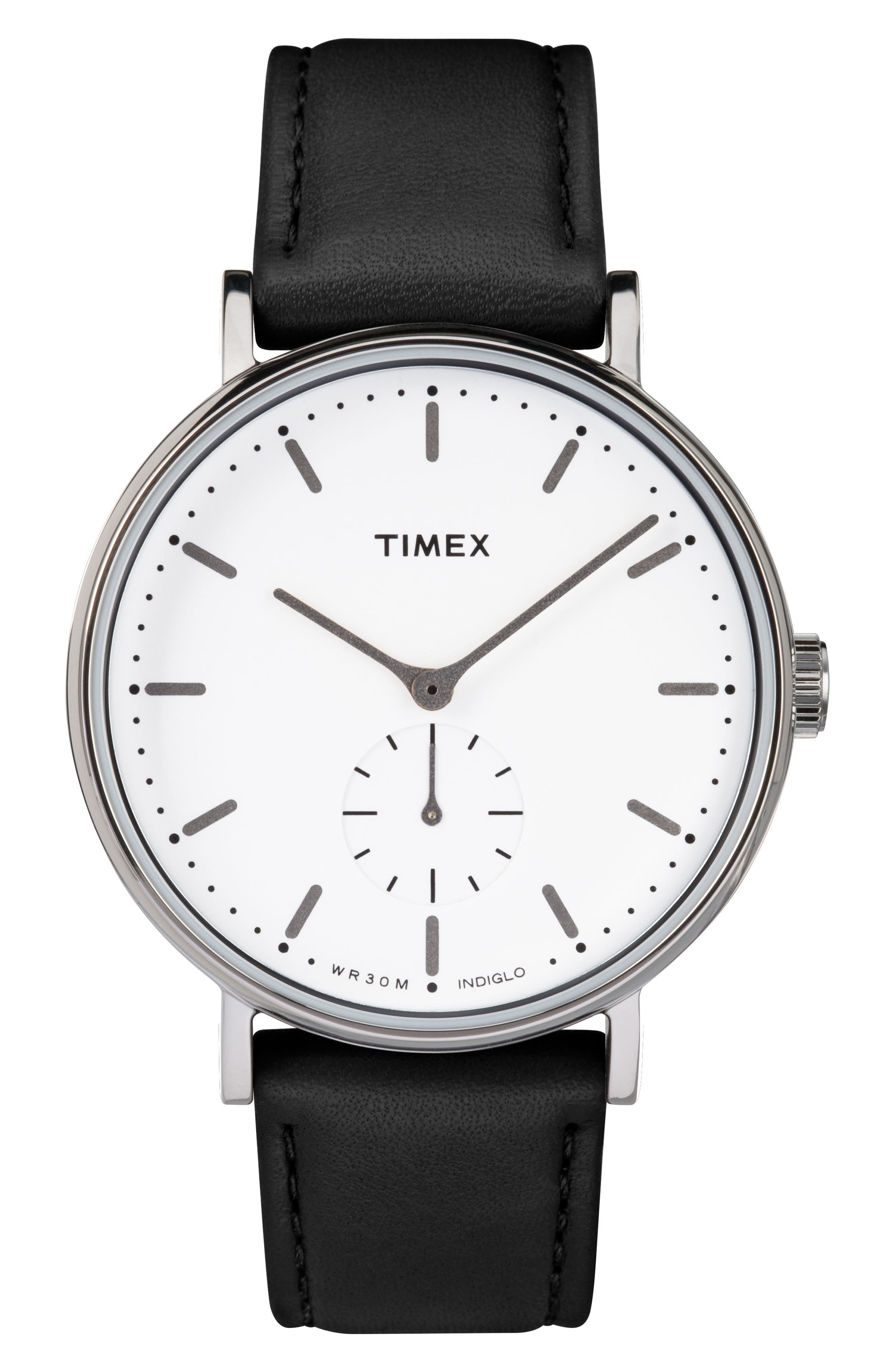 Timex Fairfield Leather Strap Watch, 41Mm