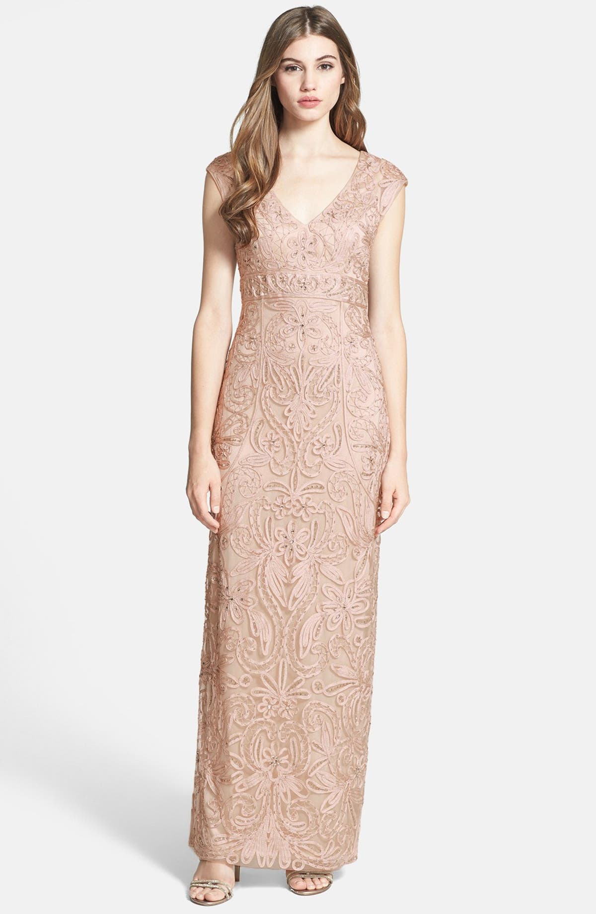 Sue Wong Embellished Illusion Back Gown Nordstrom