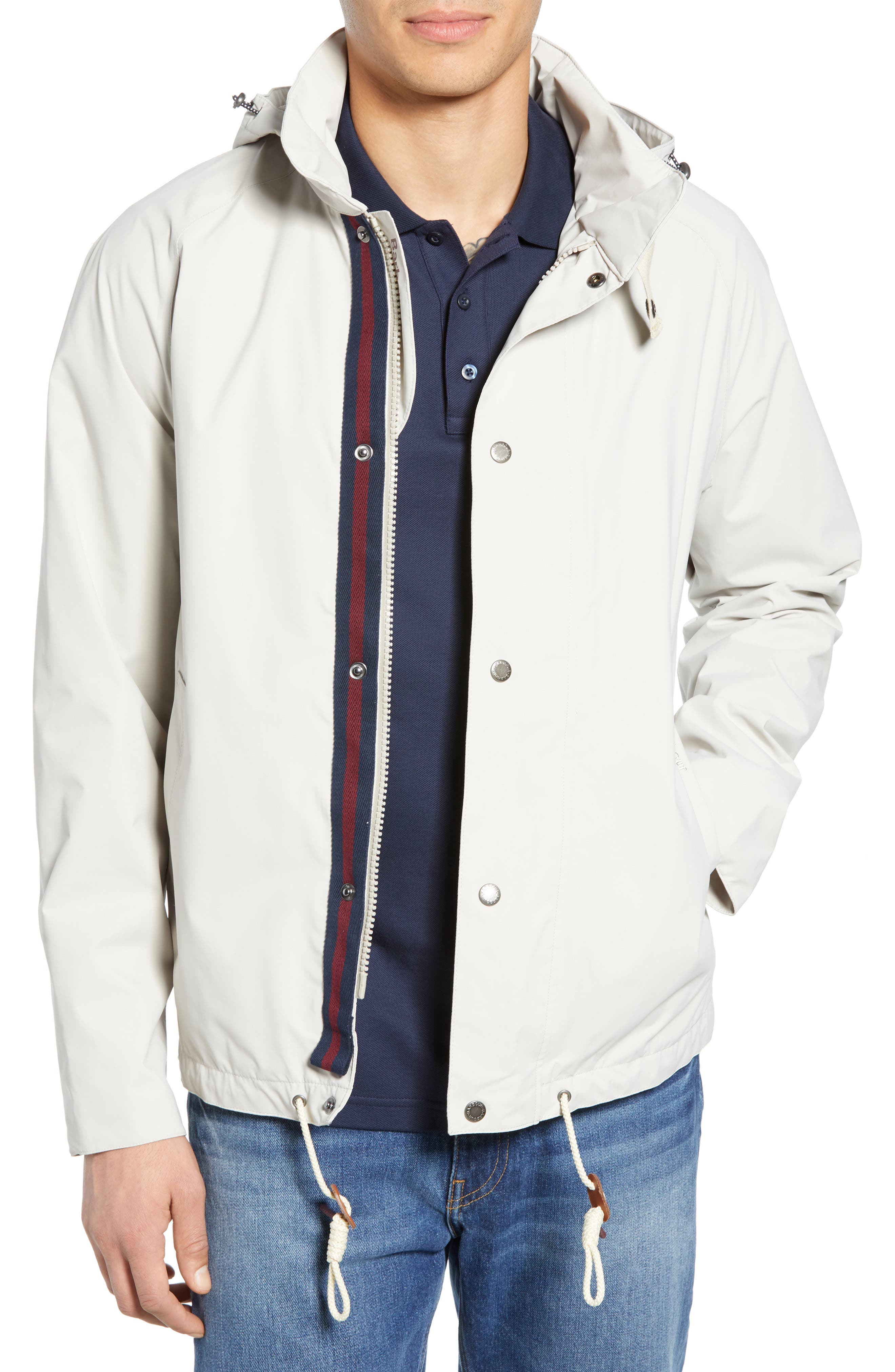 Barbour Clanfield Waterproof Hooded Jacket, White