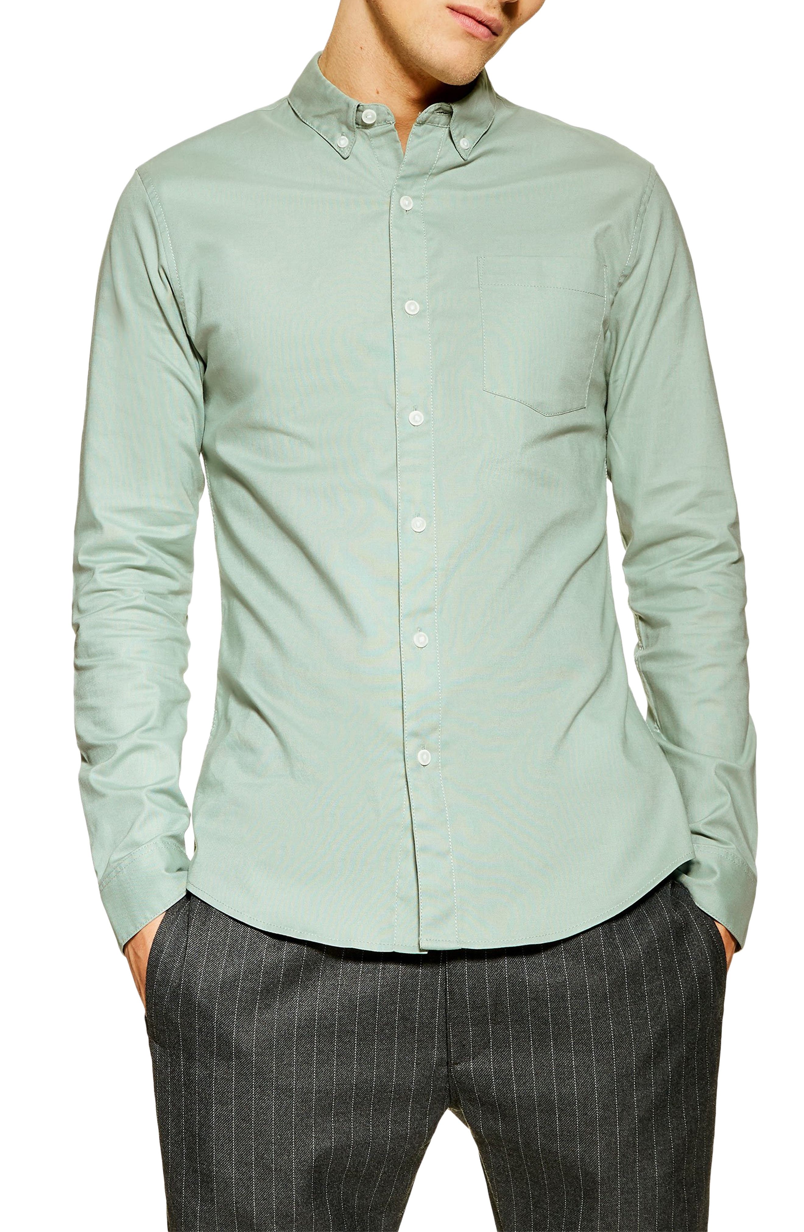 Topman Stretch Solid Sport Shirt