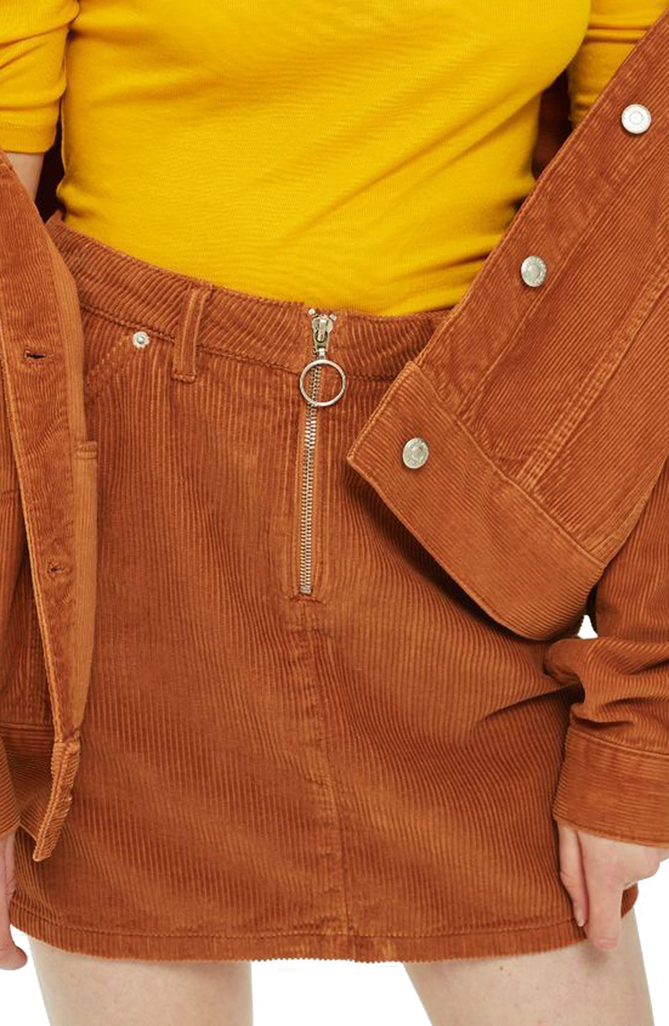 Topshop Cord Miniskirt