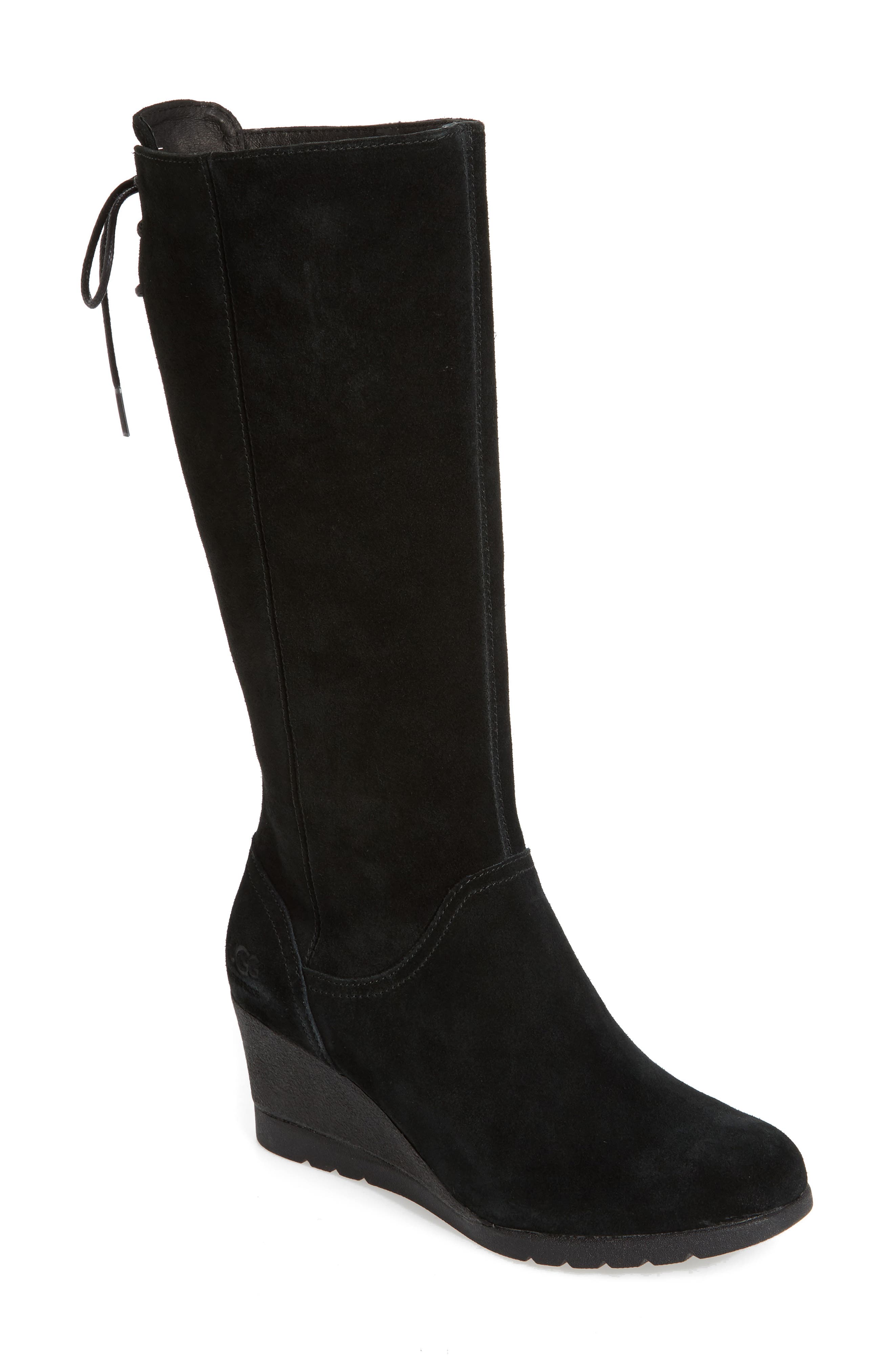 Ugg Dawna Waterproof Wedge Boot, Black