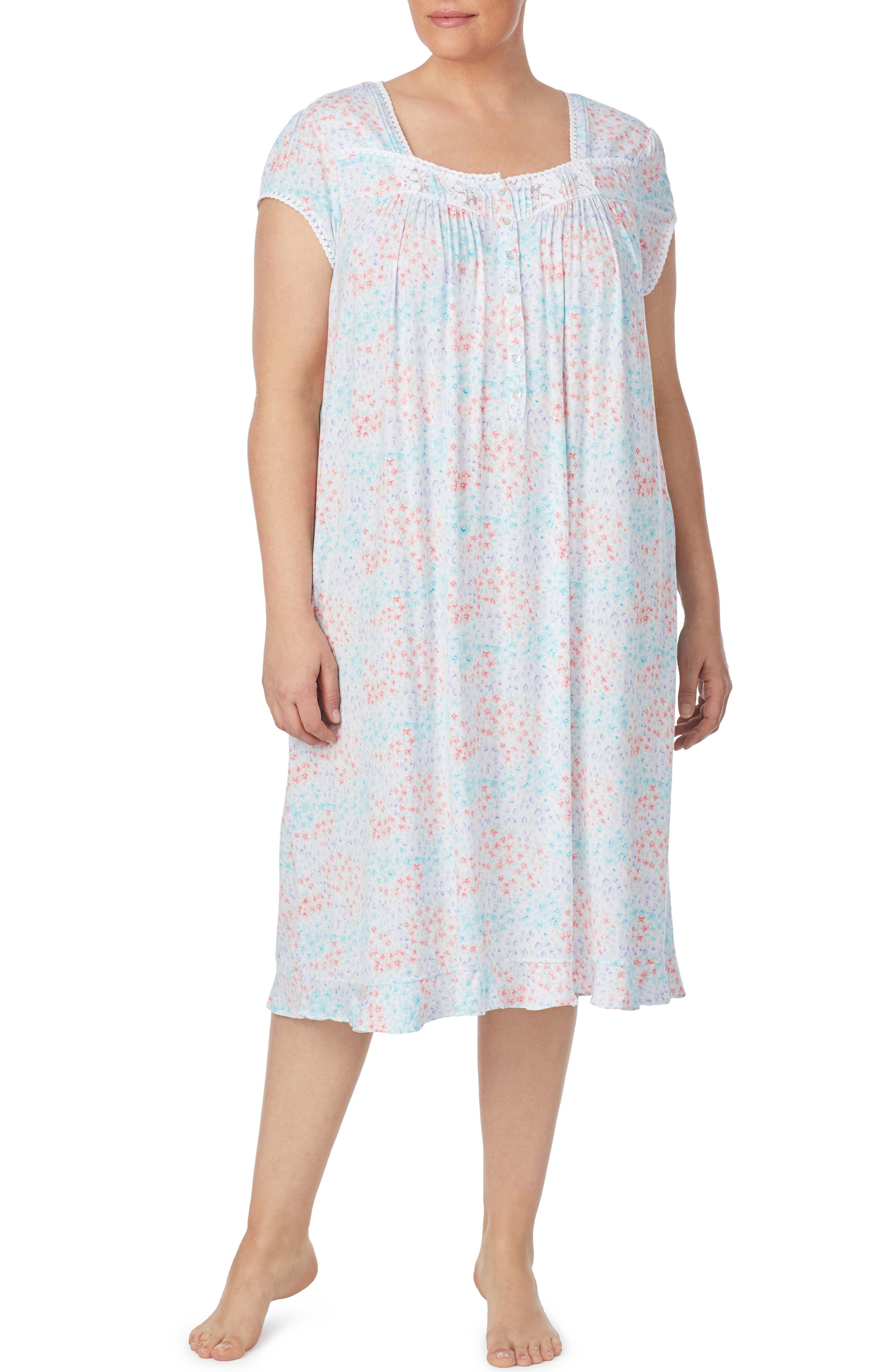 Plus Size Eileen West Waltz Nightgown, Pink