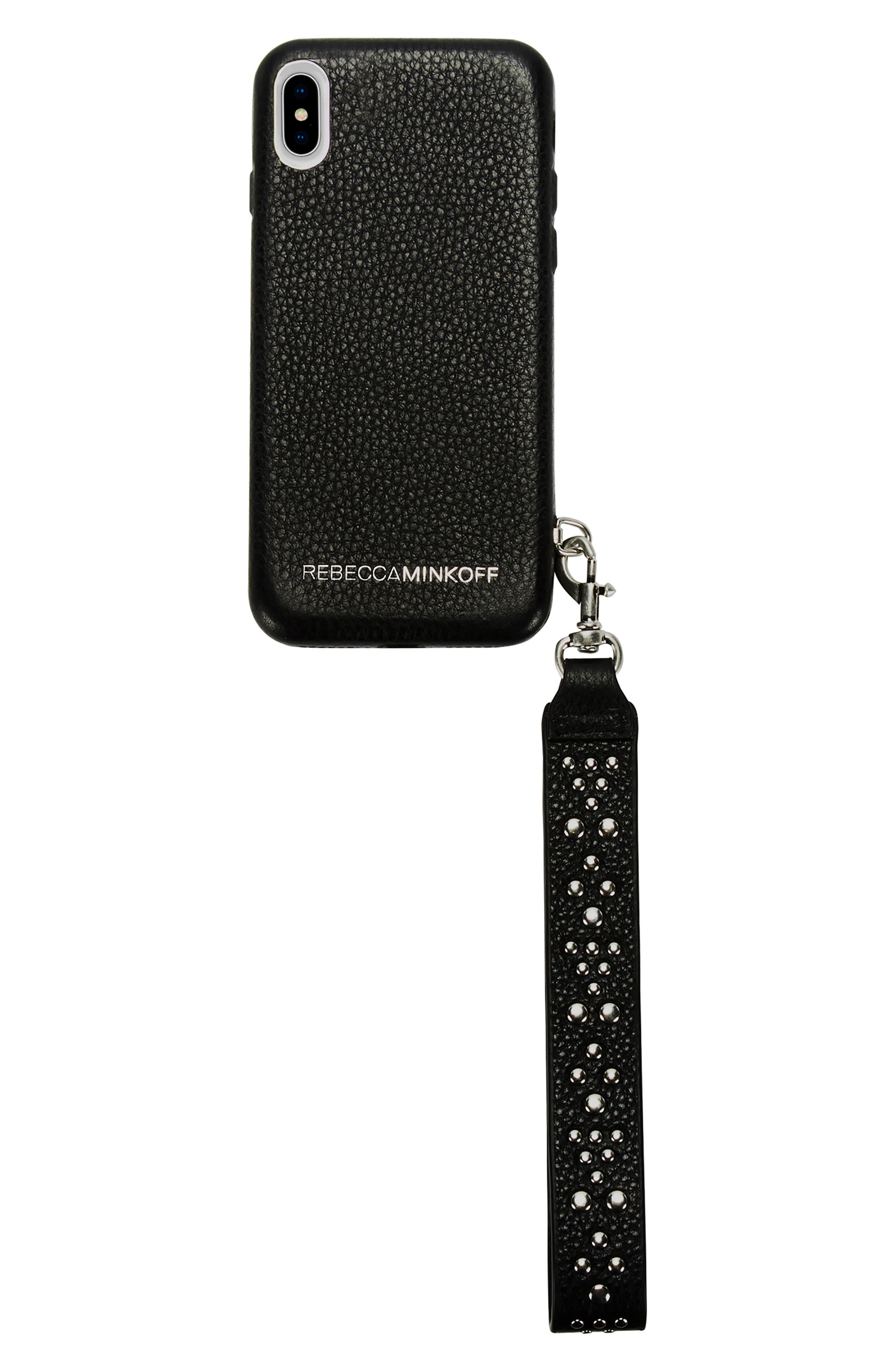 Rebecca Minkoff iPhone X/Xs Leather Wristlet Case Nordstrom