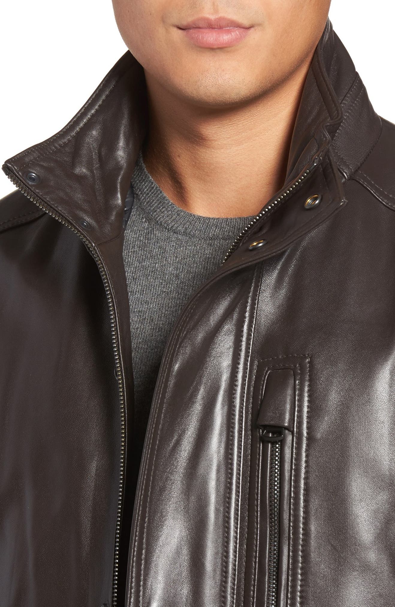 Marc New York By Andrew Middlebury Genuine Rabbit Fur Trim Marc New York By Andrew Middlebury Genuine Rabbit Fur Trim Leather Car Coat With Removable Bib Nordstrom