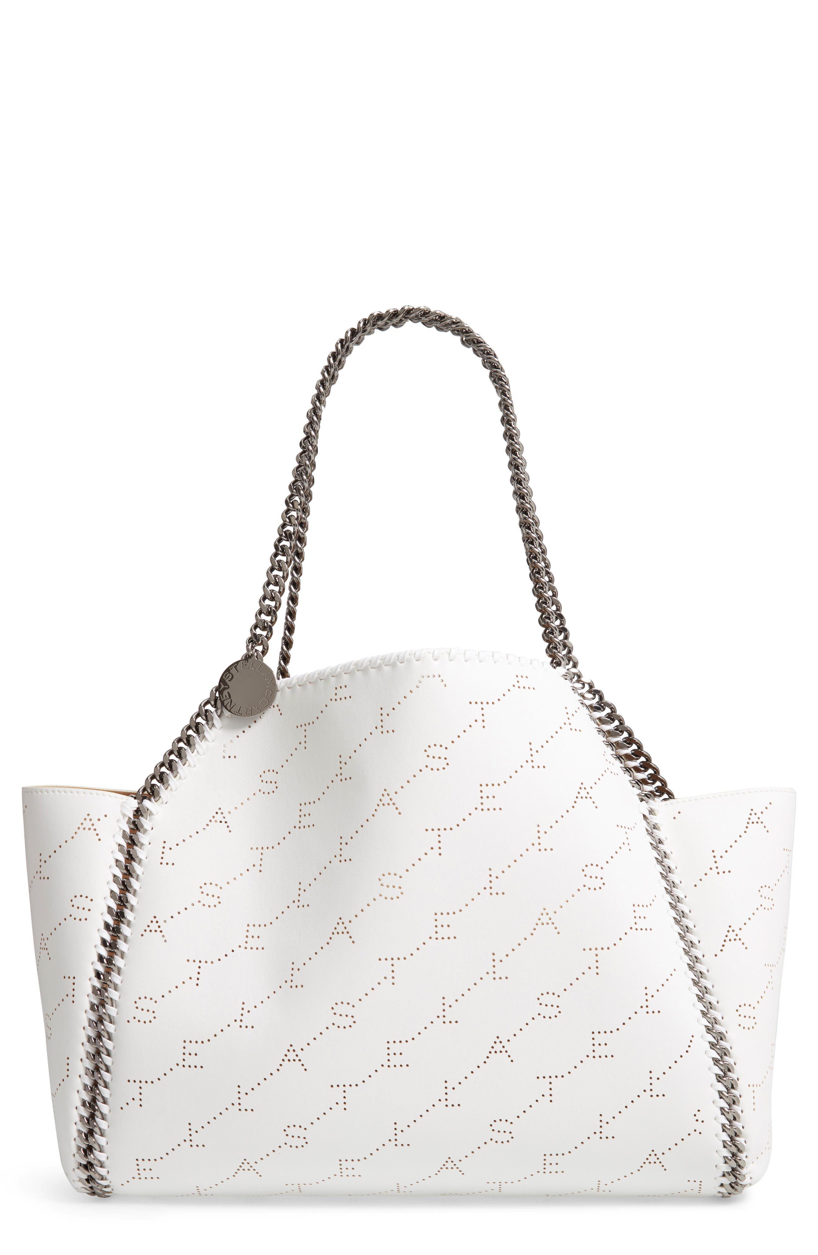Stella Mccartney Medium Falabella Logo Tote - White