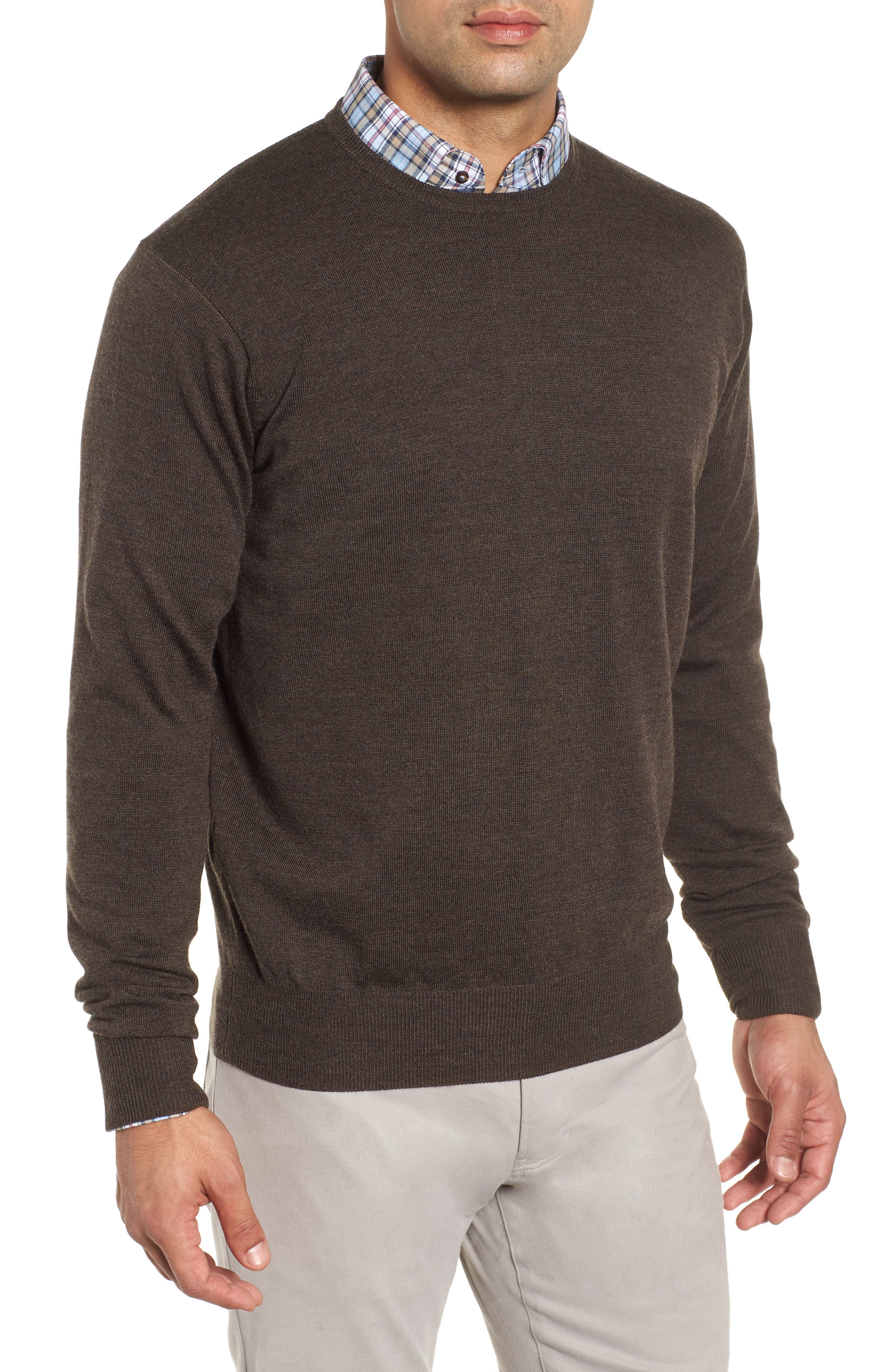 Peter Millar Crown Wool & Silk Sweater, Metallic
