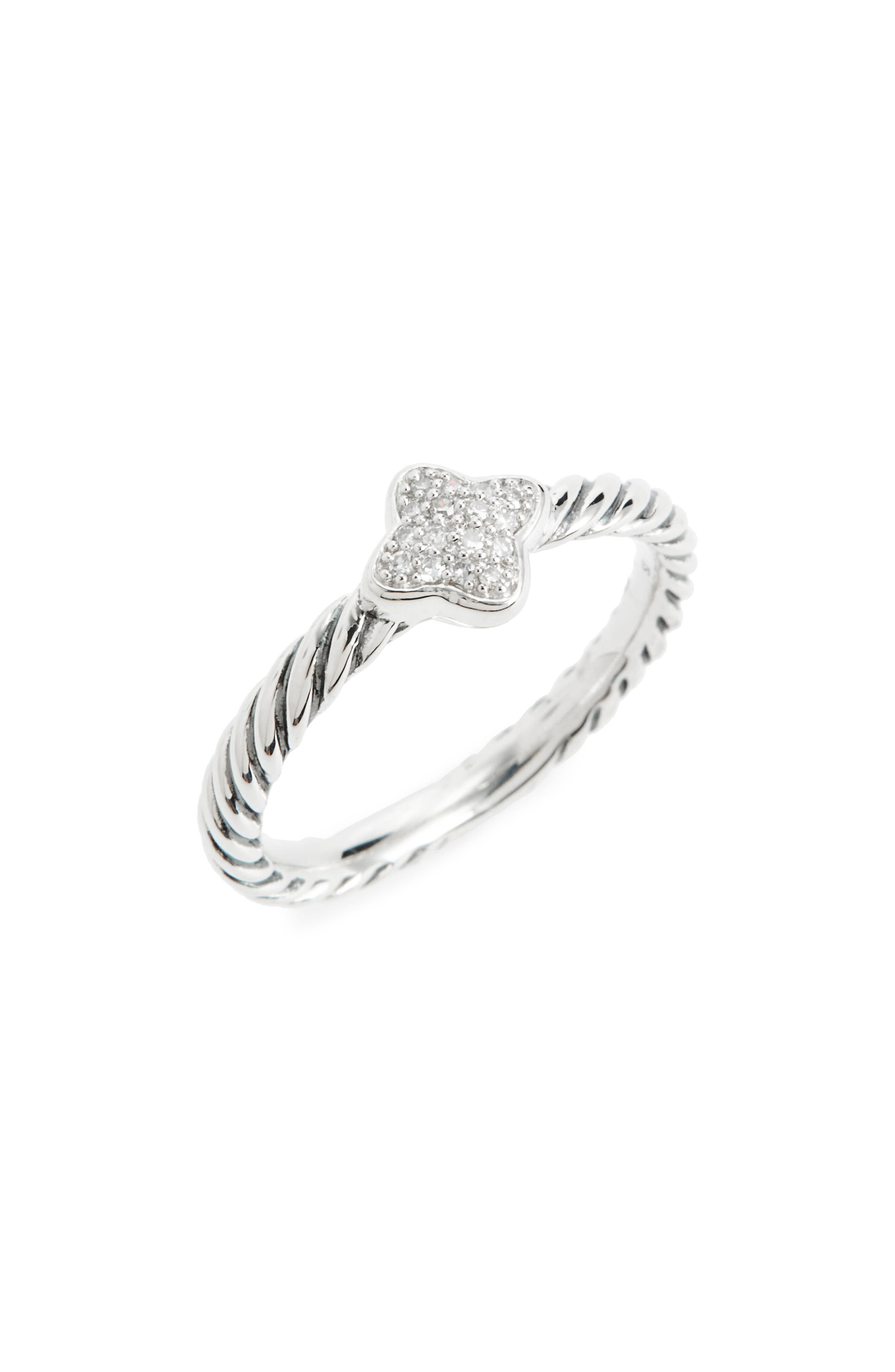 David Yurman Quatrefoil Ring with Diamonds Nordstrom