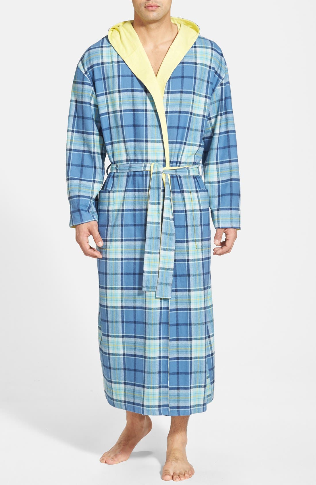 Majestic International 'Blue Monday' Hooded Cotton Robe Nordstrom