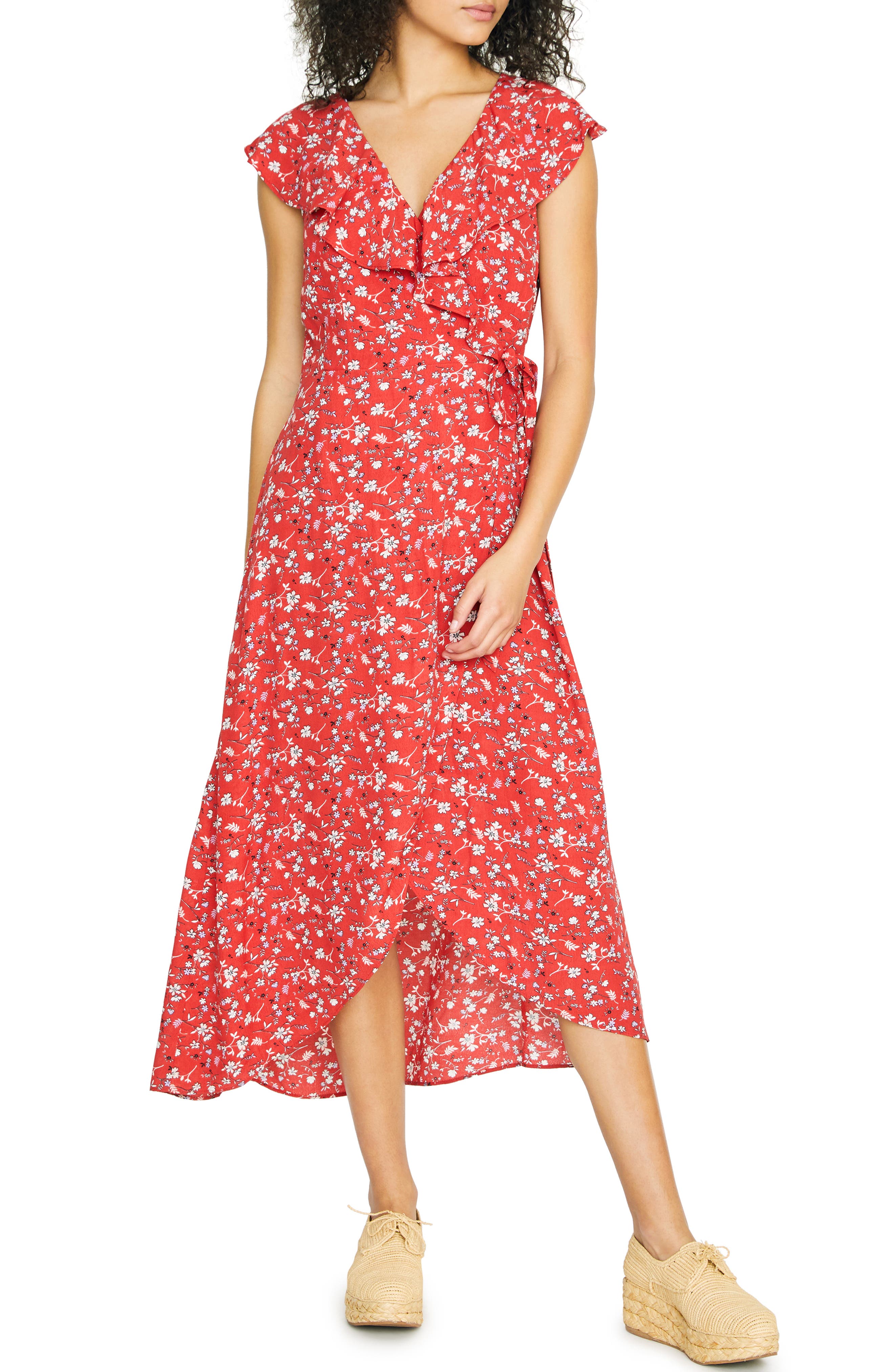 Sanctuary Jolynn Faux Wrap Midi Dress
