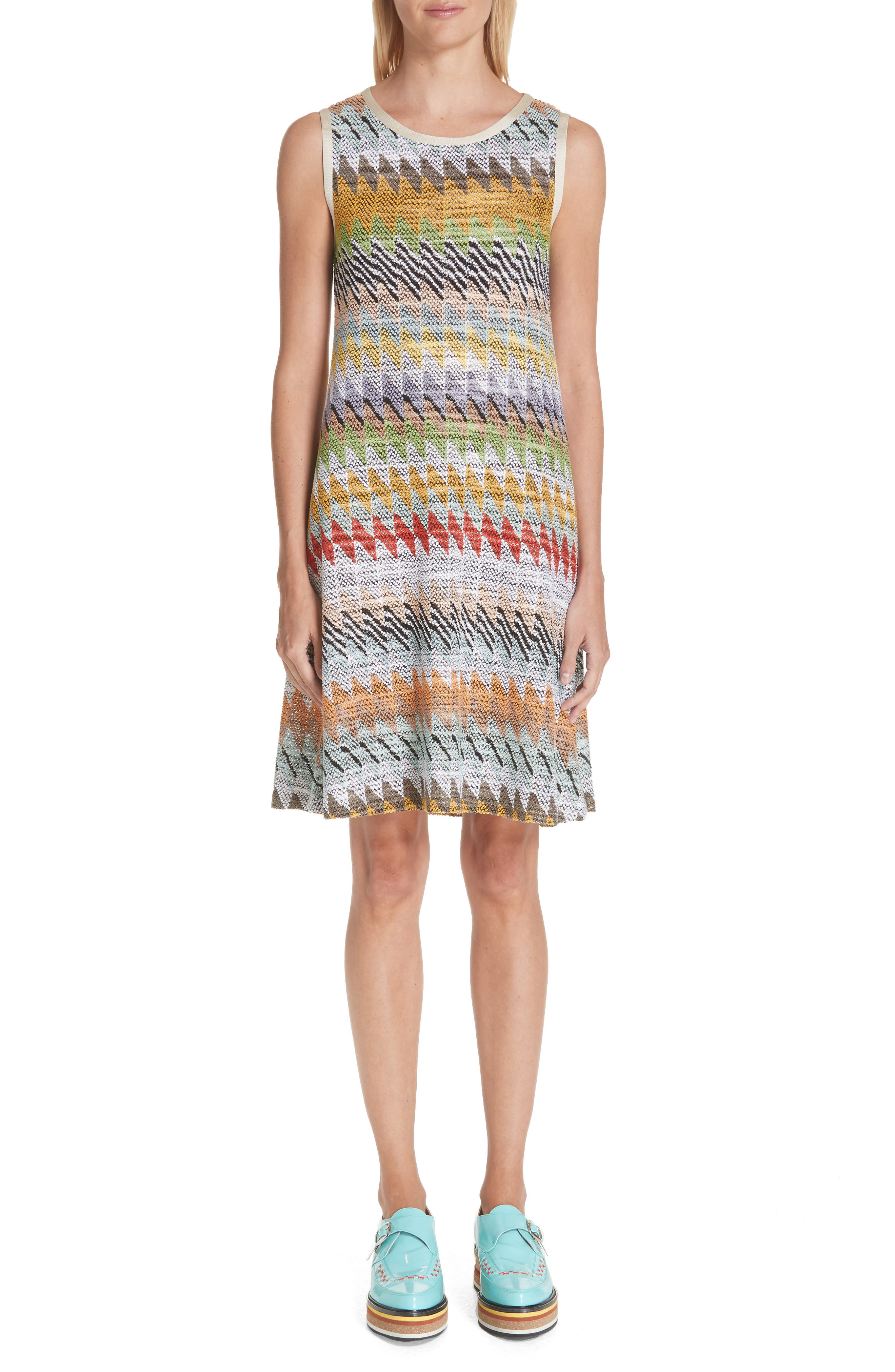 Missoni Knit Shift Dress, US / 42 IT - White