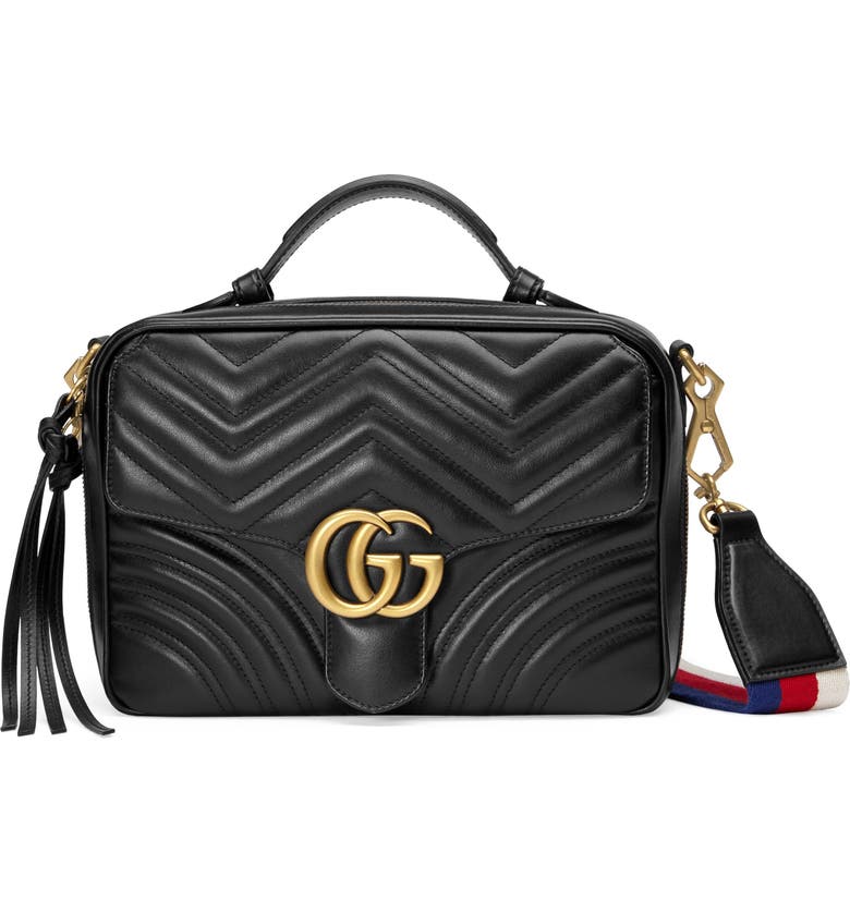 Gucci Small GG Marmont 2.0 Matelassé Leather Camera Bag with Webbed Strap | Nordstrom
