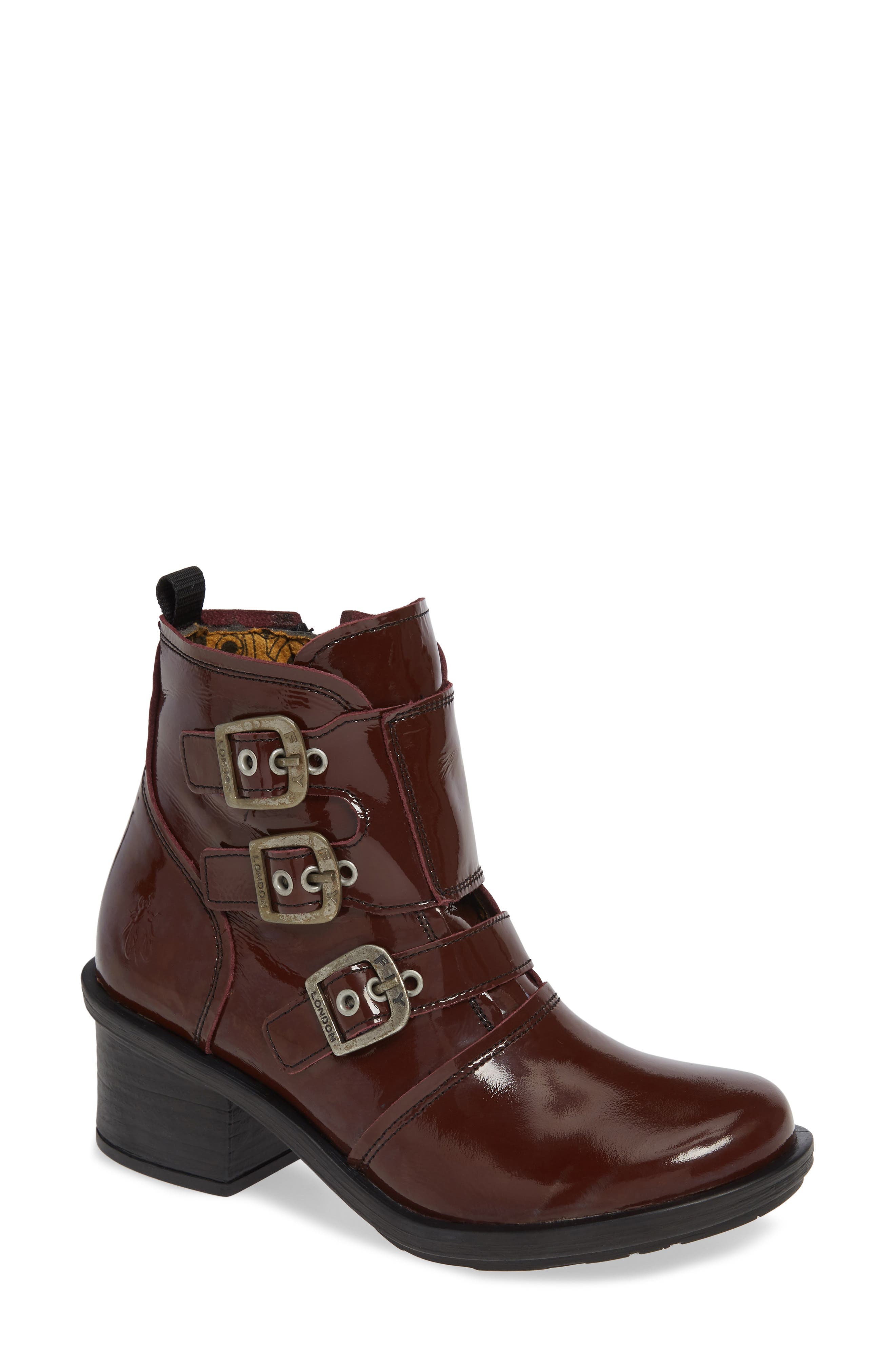 Fly London Crip Buckle Boot - Burgundy