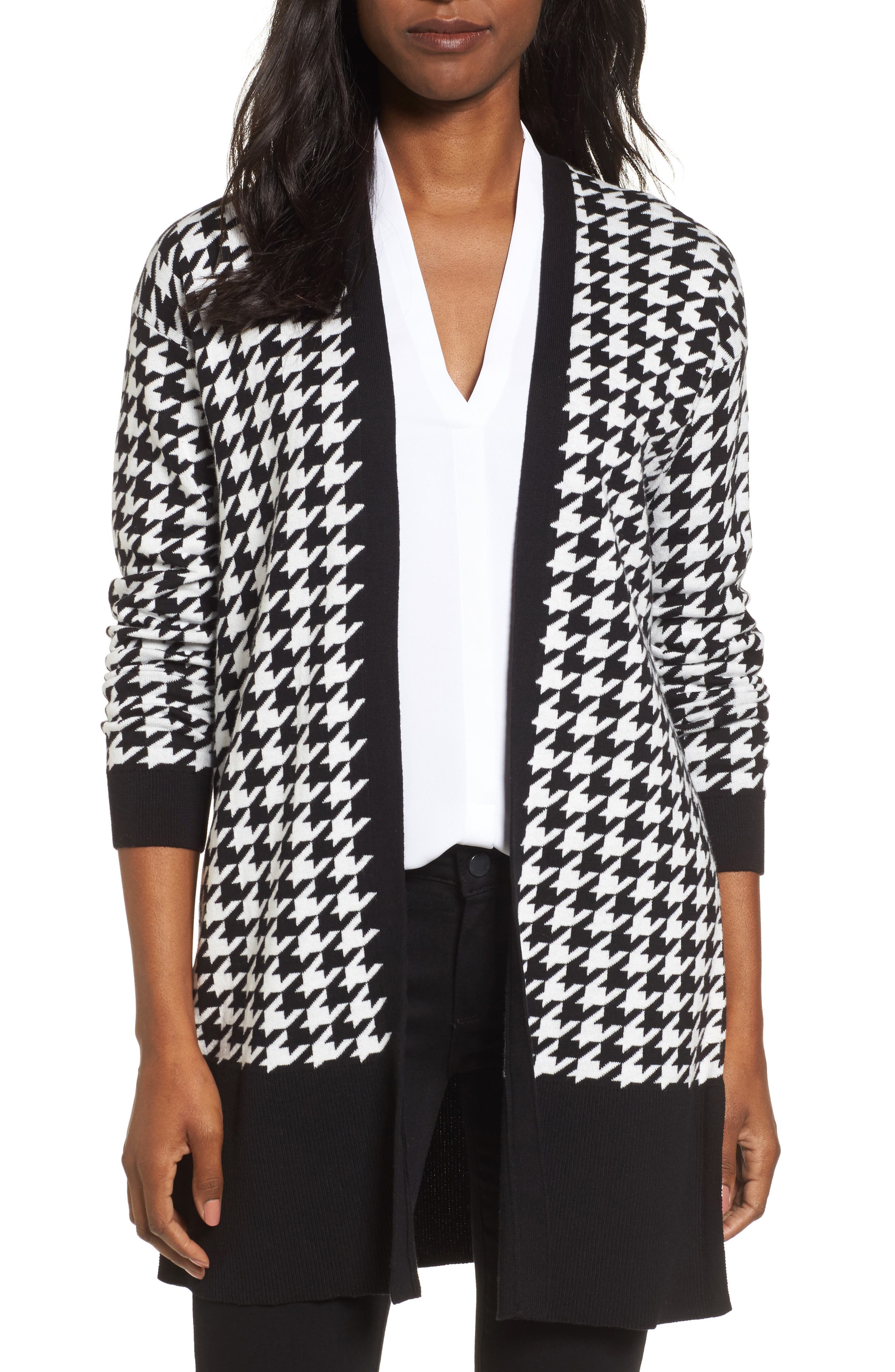 Chaus Houndstooth Cardigan Nordstrom