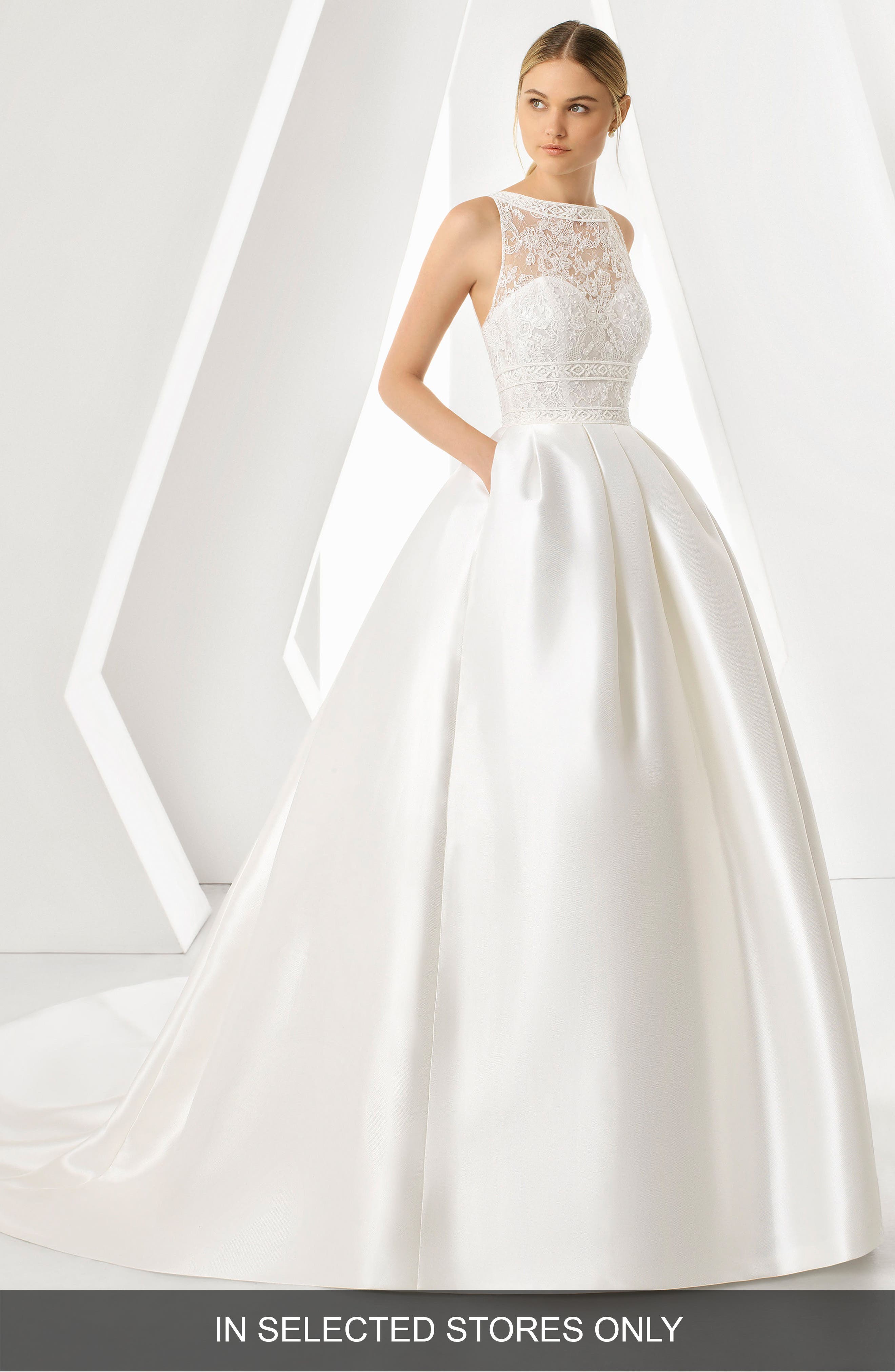 Rosa Clara Dream Lace Bodice Ballgown, Size IN STORE ONLY - Ivory