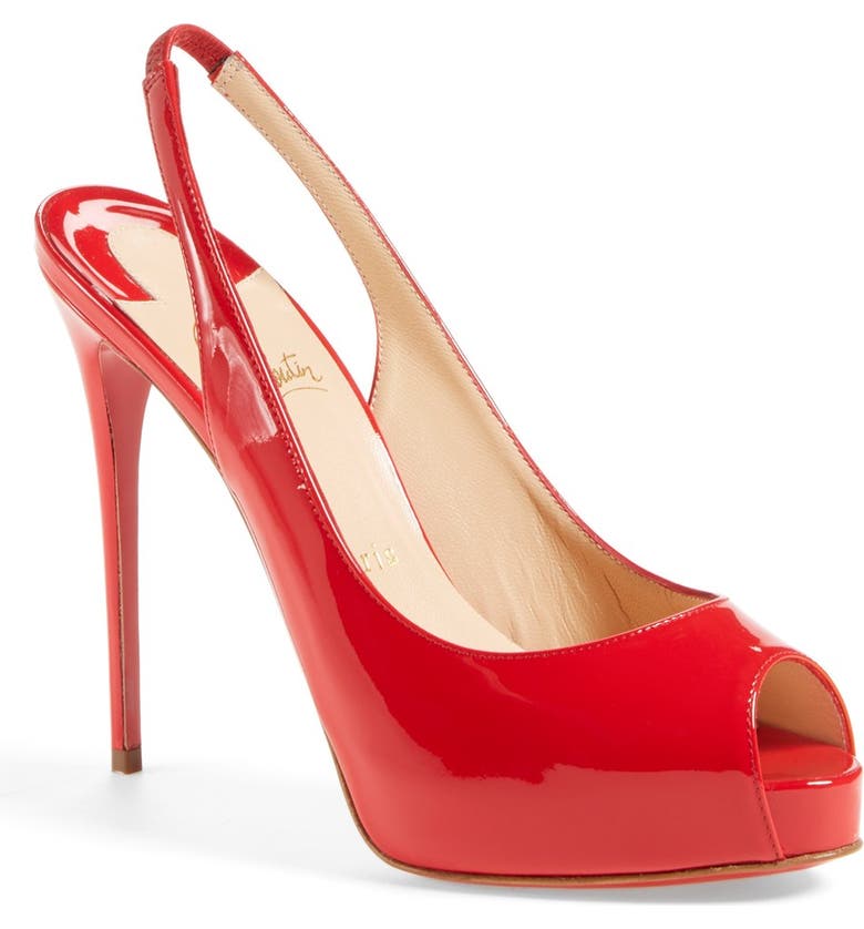 Christian Louboutin 'Private Number' Peep Toe Slingback Pump | Nordstrom