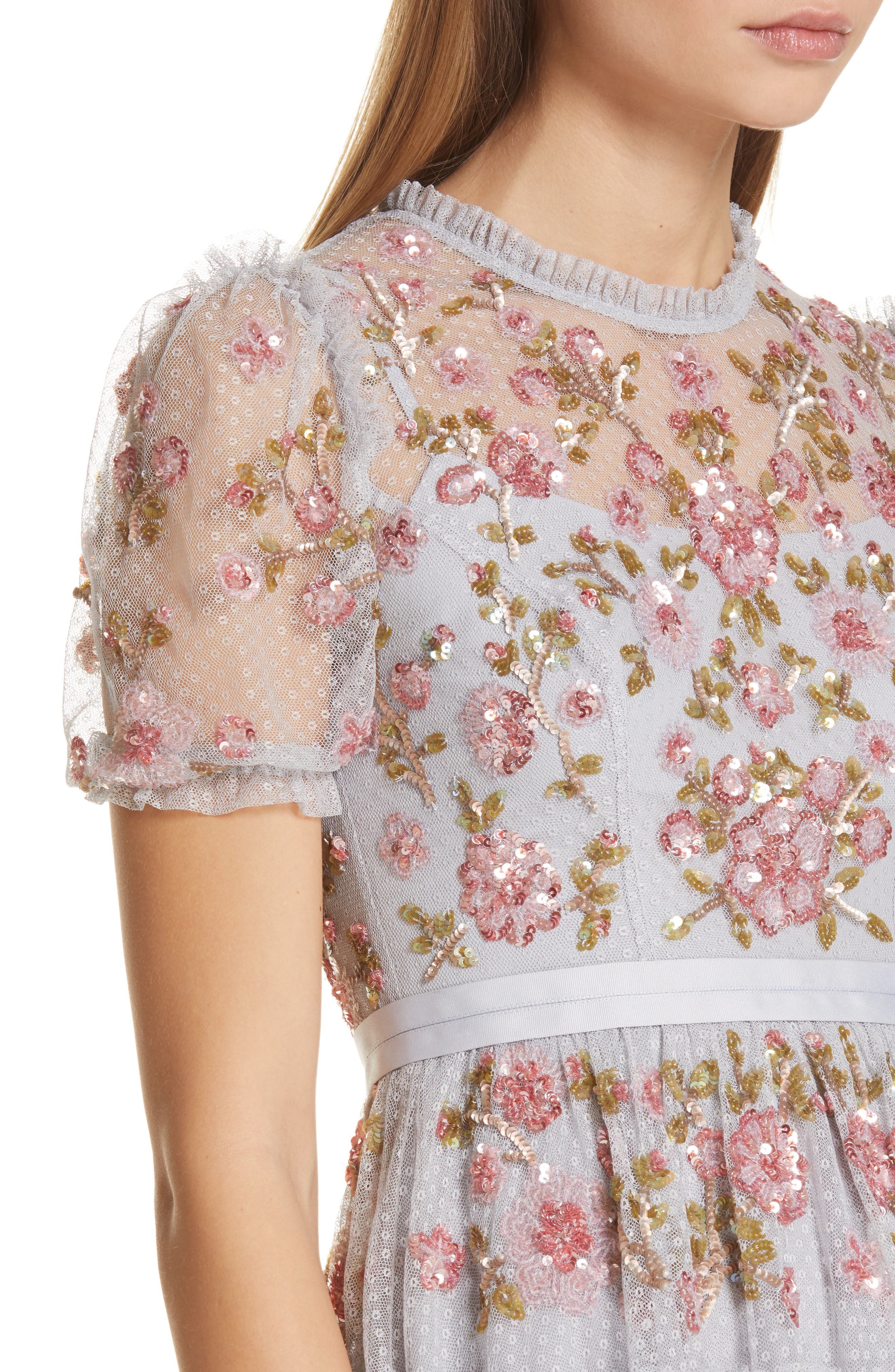 carnation sequin dress