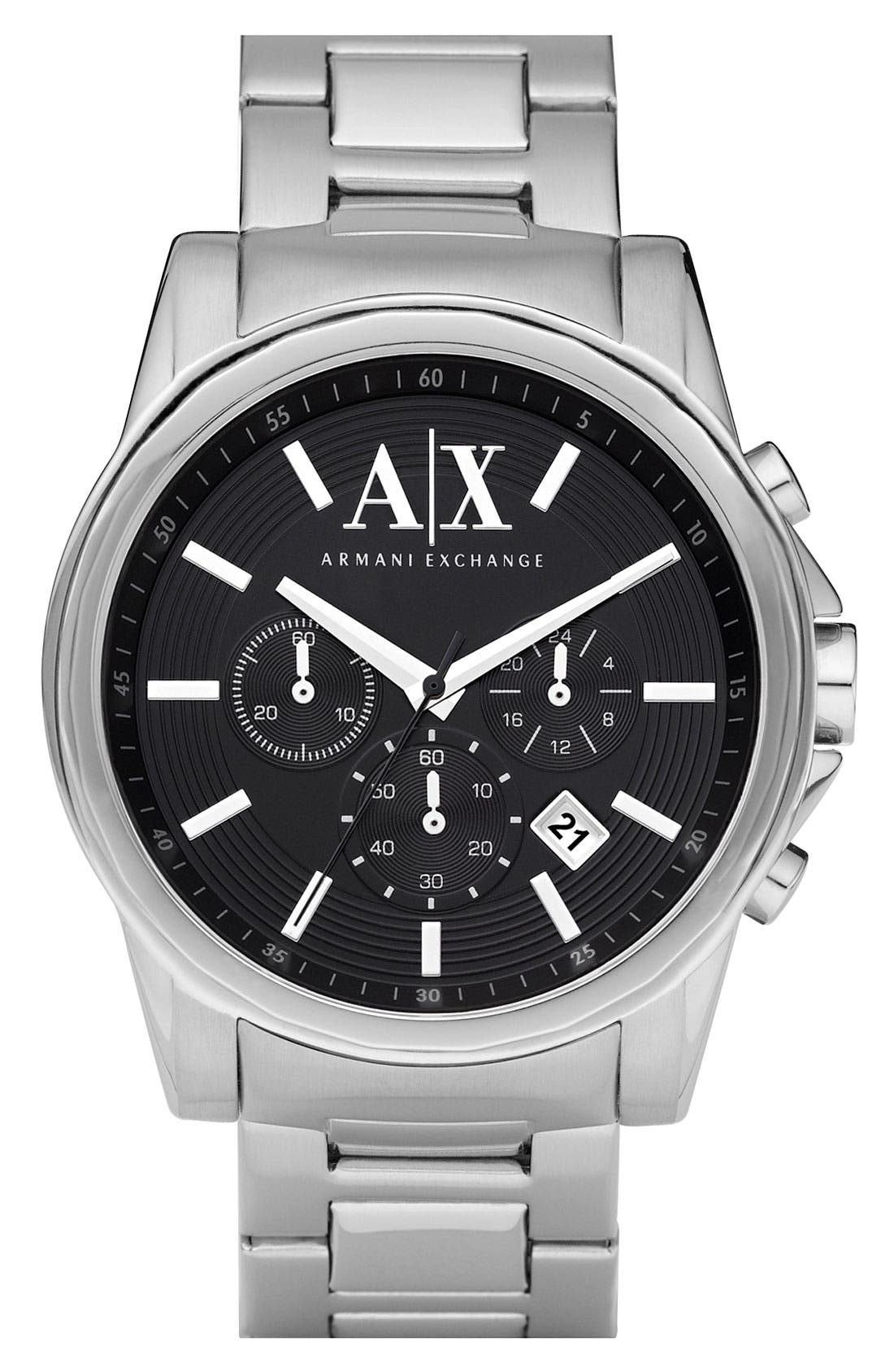 AX Armani Exchange Chronograph Bracelet Watch, 45mm Nordstrom