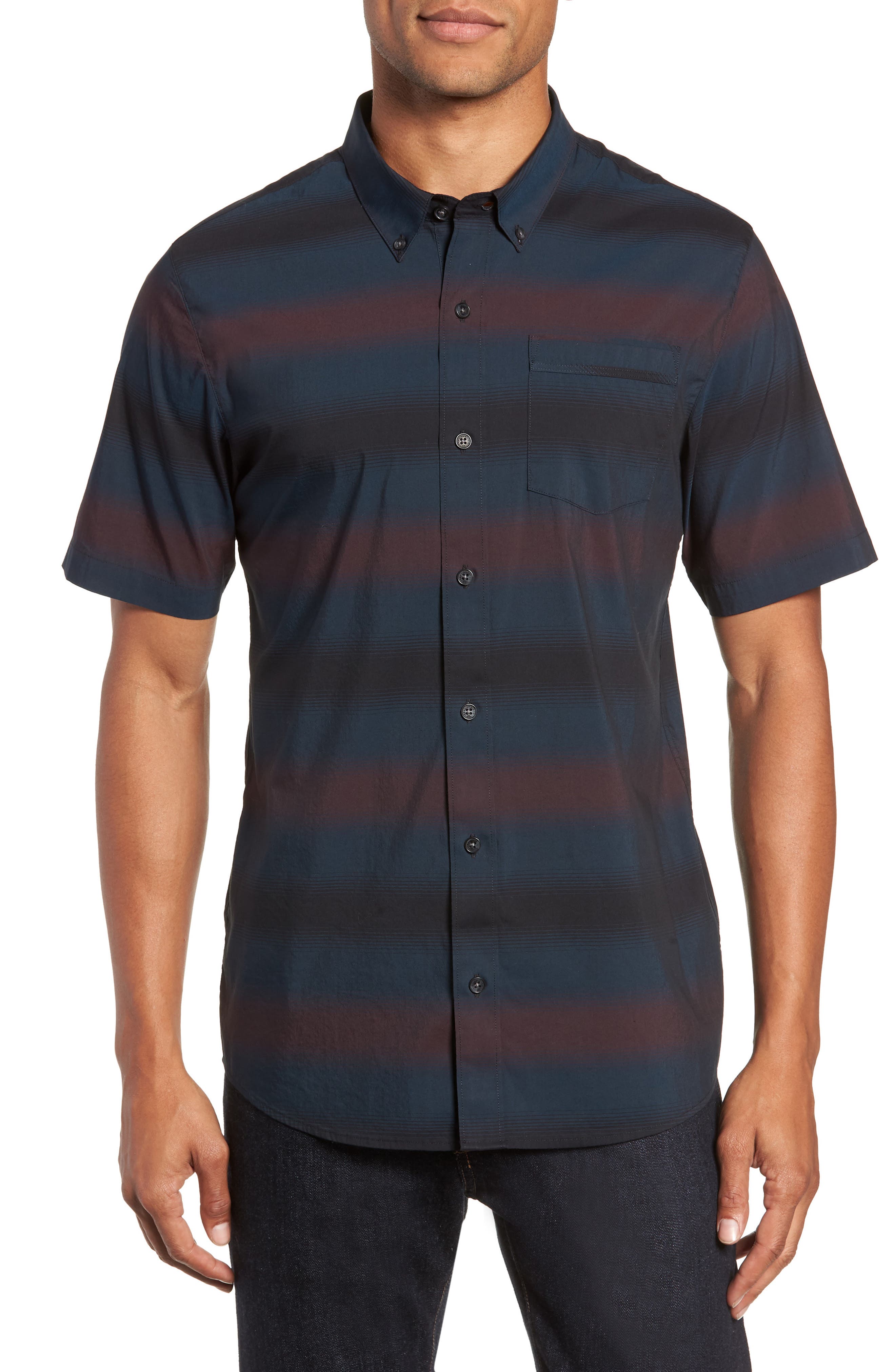 Travis Mathew Magic Castle Regular Fit Sport Shirt, Blue