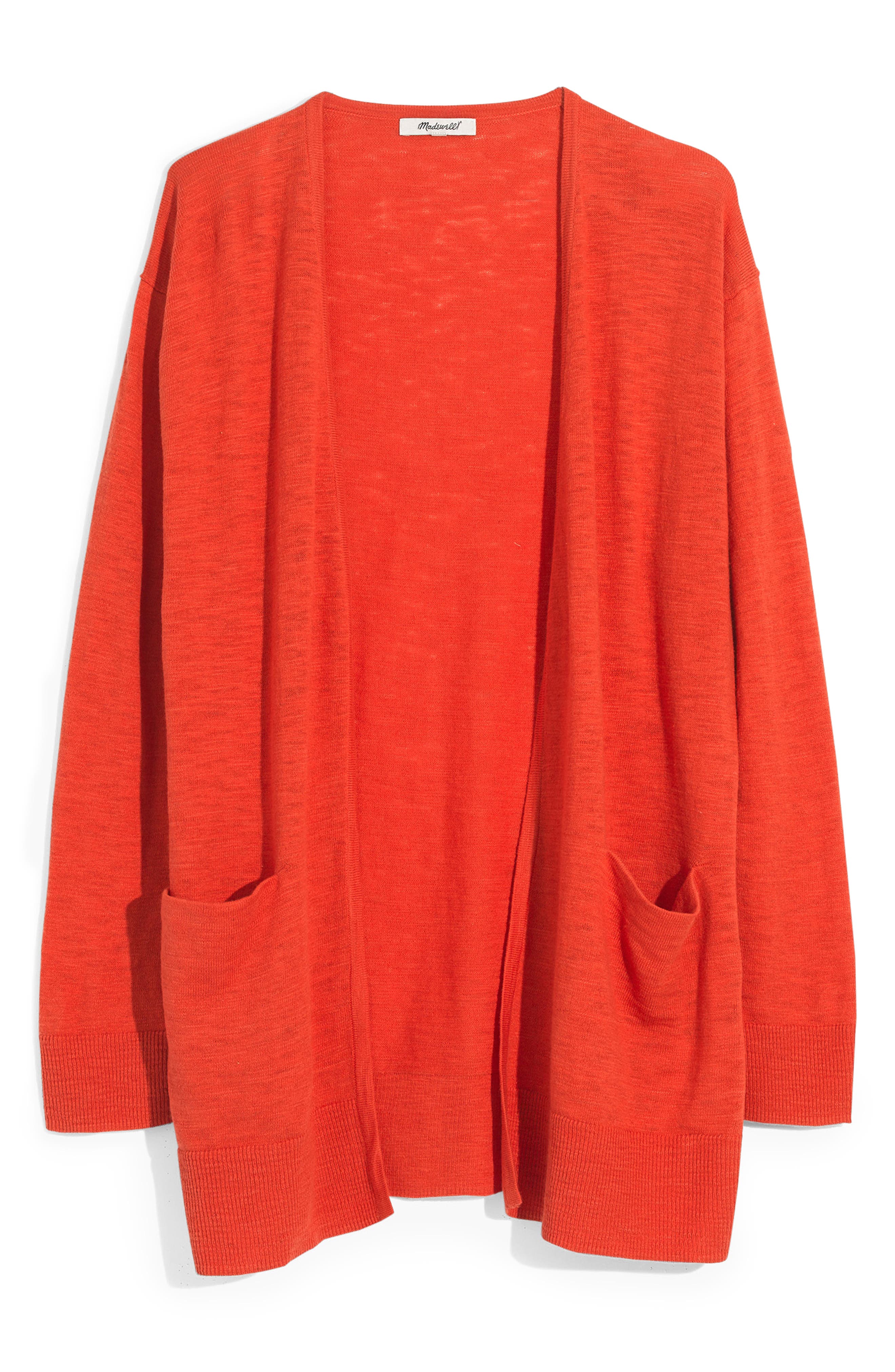 Madewell Summer Ryder Cardigan, Orange