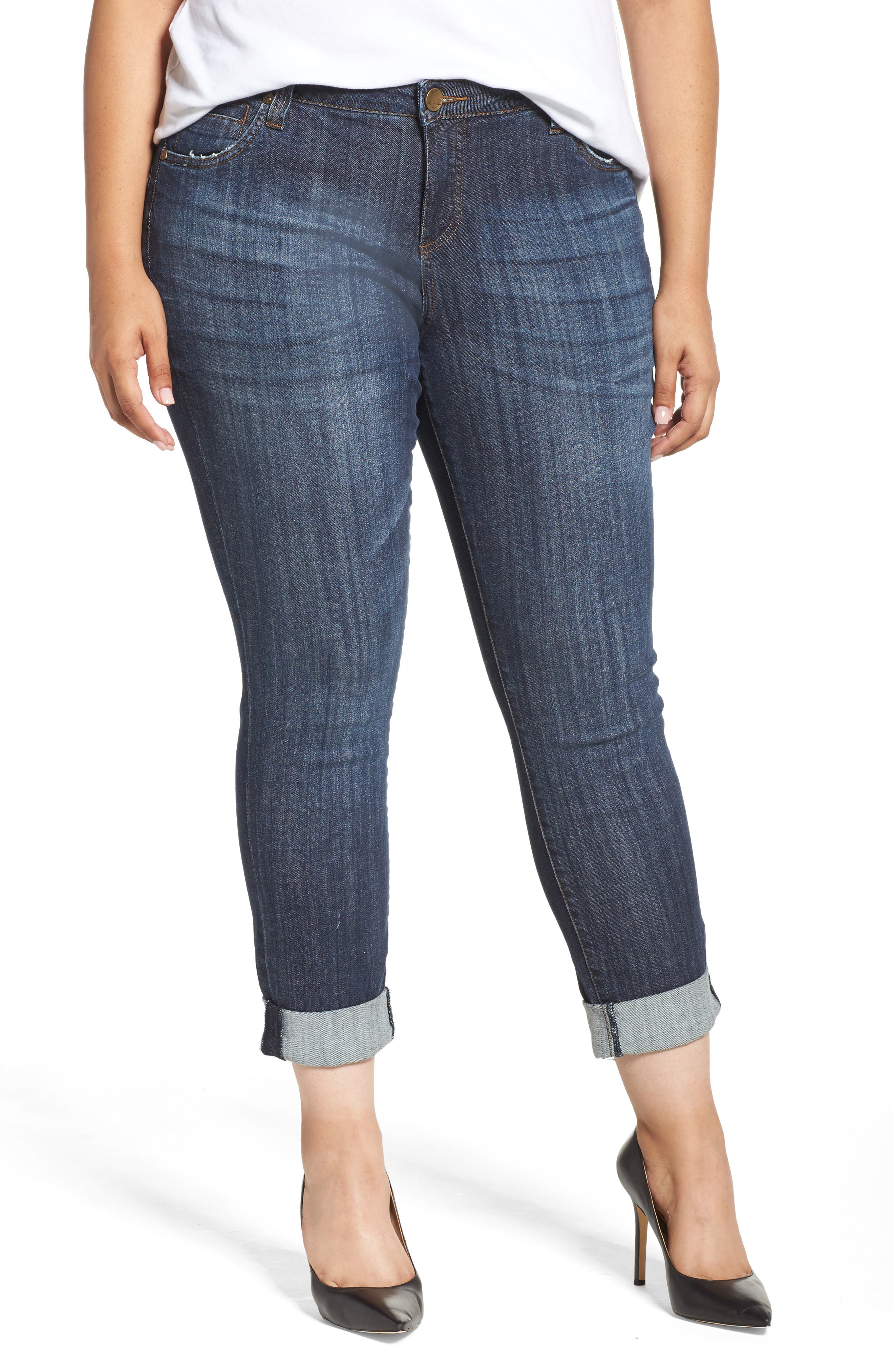 Plus Size Kut From The Kloth Catherine Boyfriend Jeans, Blue