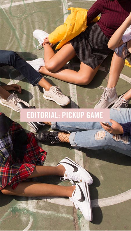 Nordstrom x Nike: pick-up game editorial.