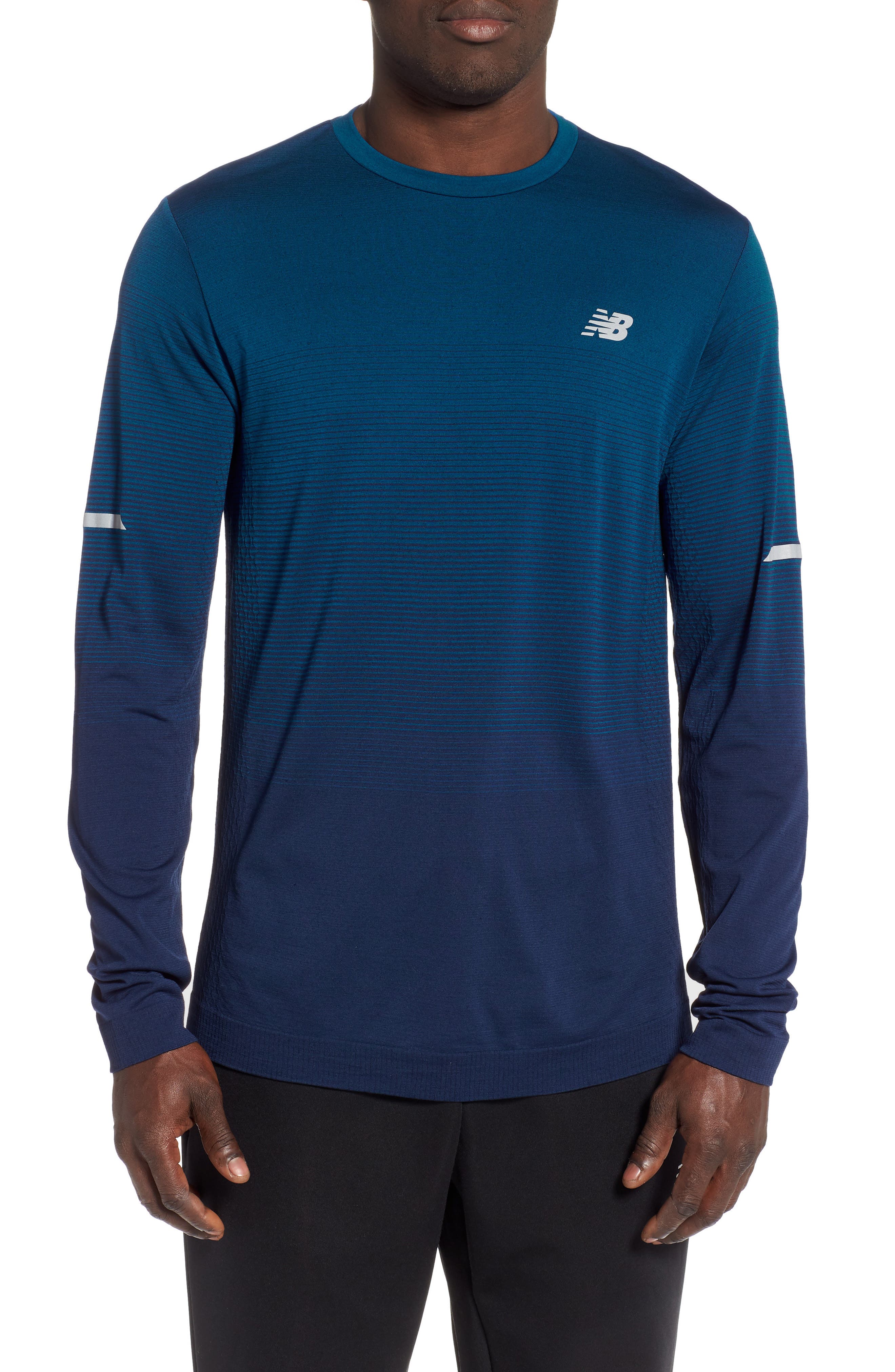 New Balance Ombre Long Sleeve Performance T-Shirt