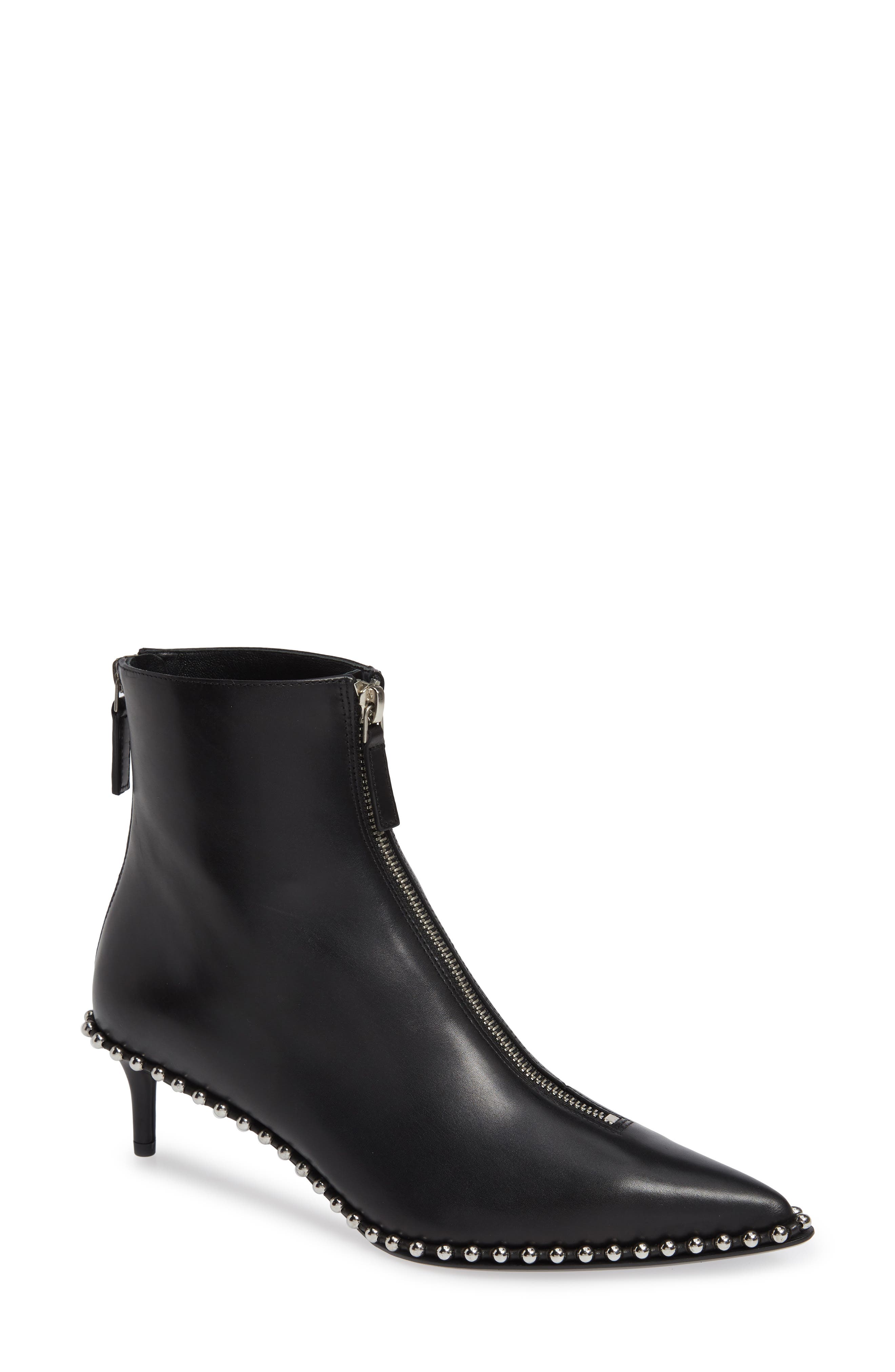 Alexander Wang Eri Studded Zip Bootie - Black