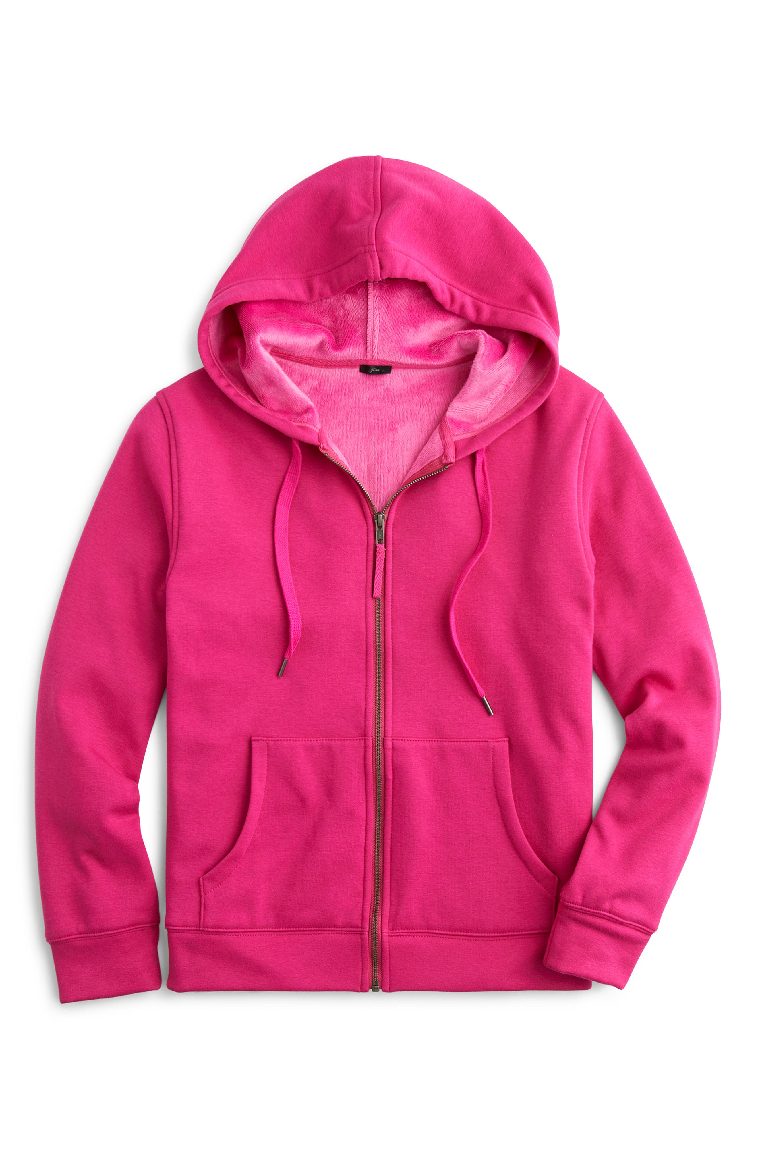 J.crew Velour Lined Hoodie