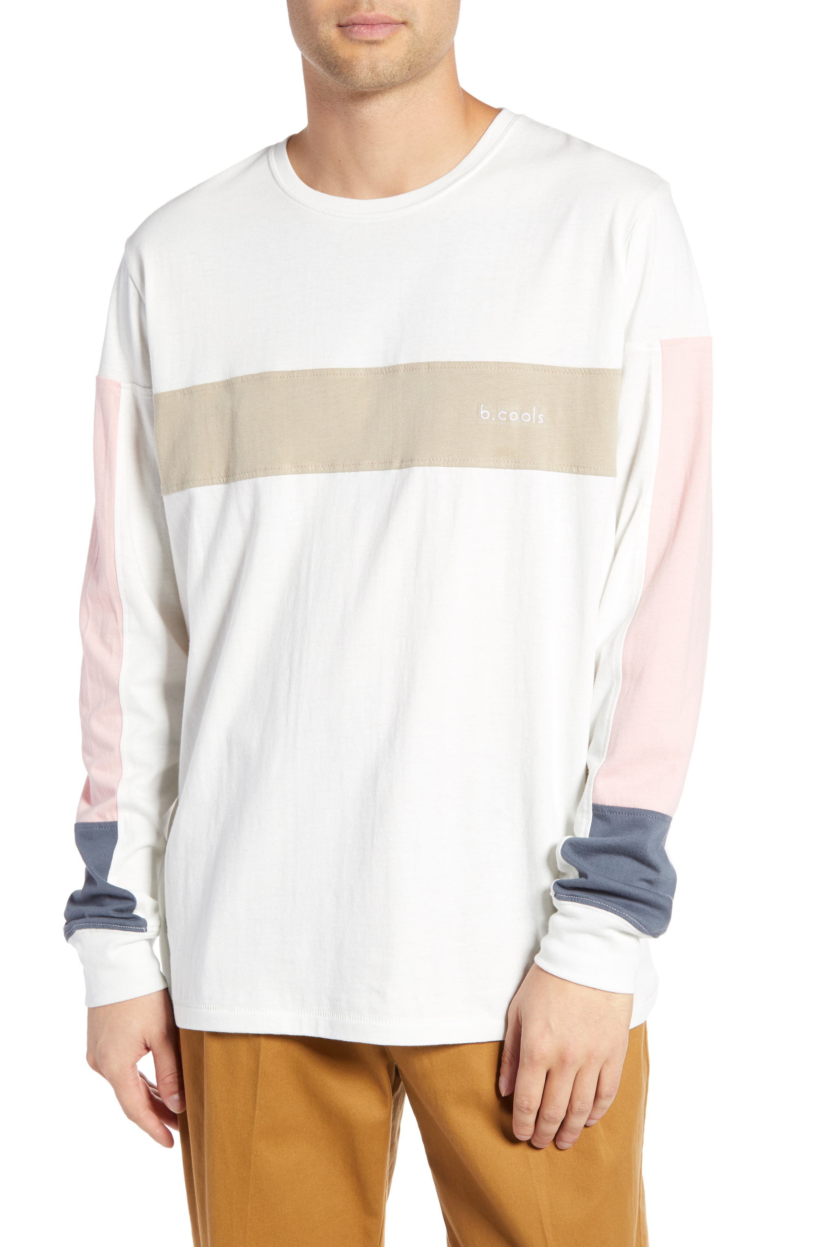 Barney Cools B.quick Colorblock Long Sleeve T-Shirt, Ivory