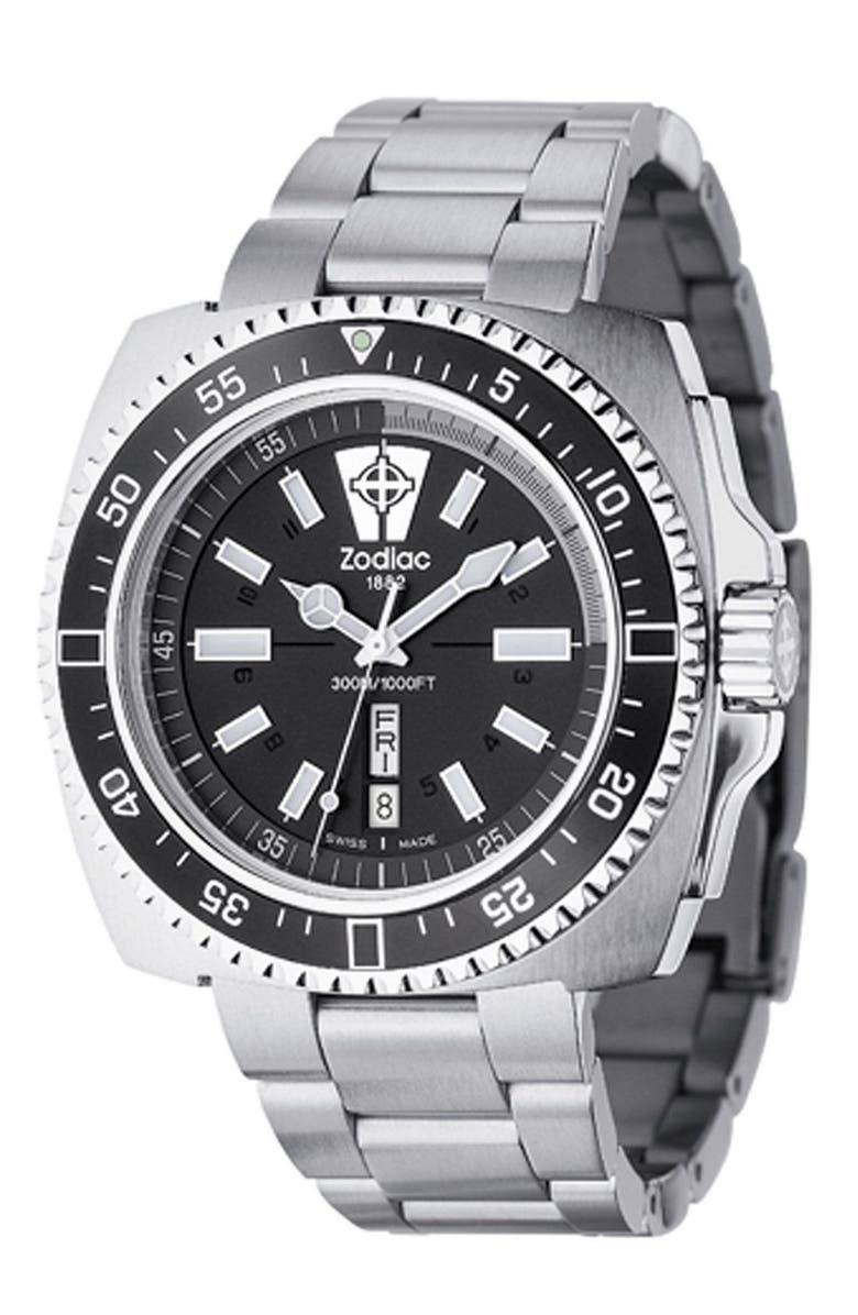 Zodiac 'V-Wolf' Stainless Steel Diver Watch | Nordstrom