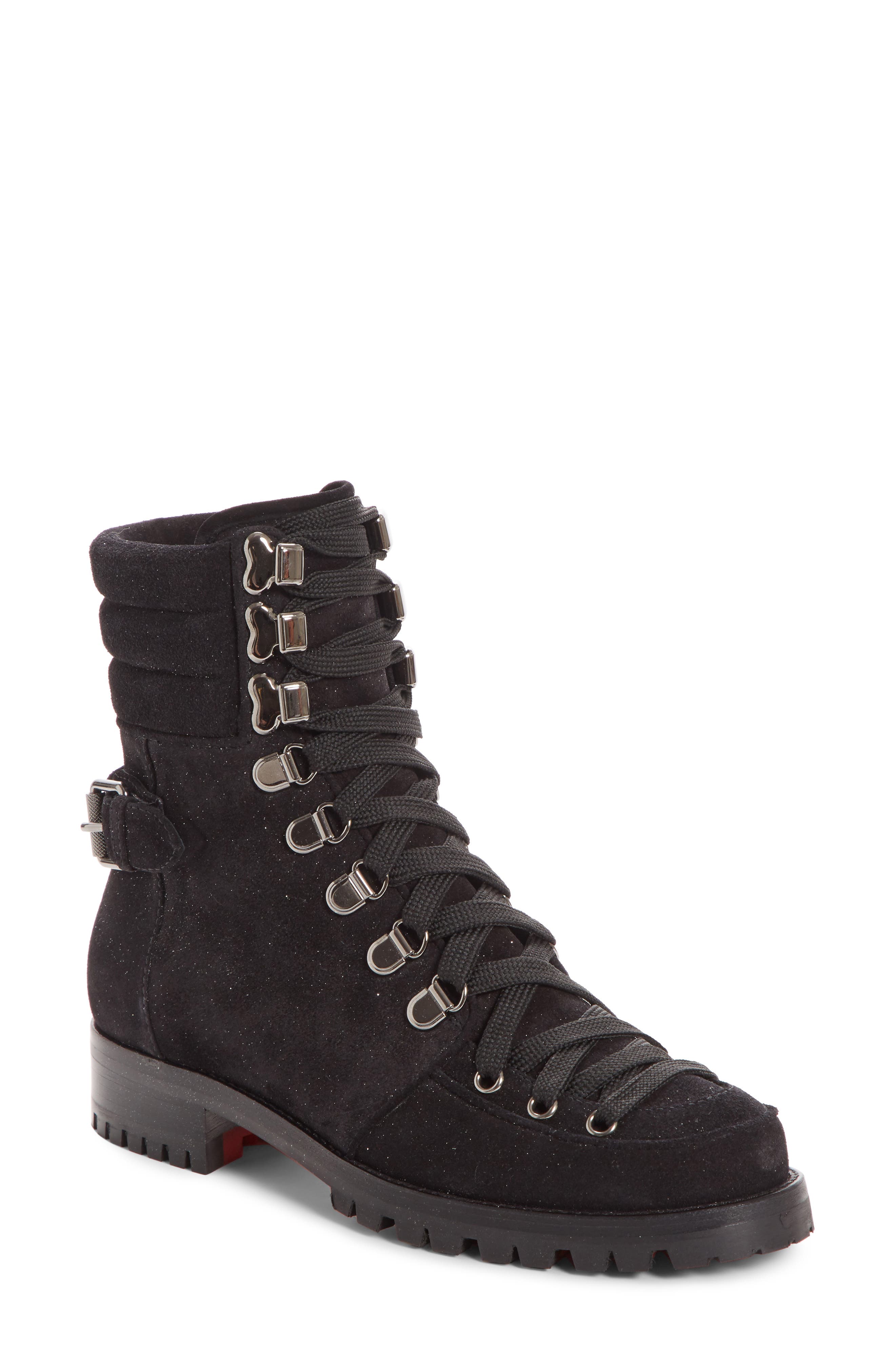 Christian Louboutin Who Runs Combat Boot - Black