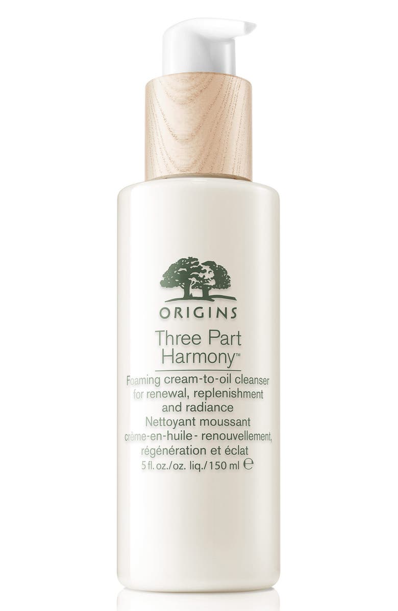 Origins THREE PART HARMONY FOAMING CREAM-TO-OIL CLEANSER FOR RENEWAL, REPLENISHMENT & RADIANCE