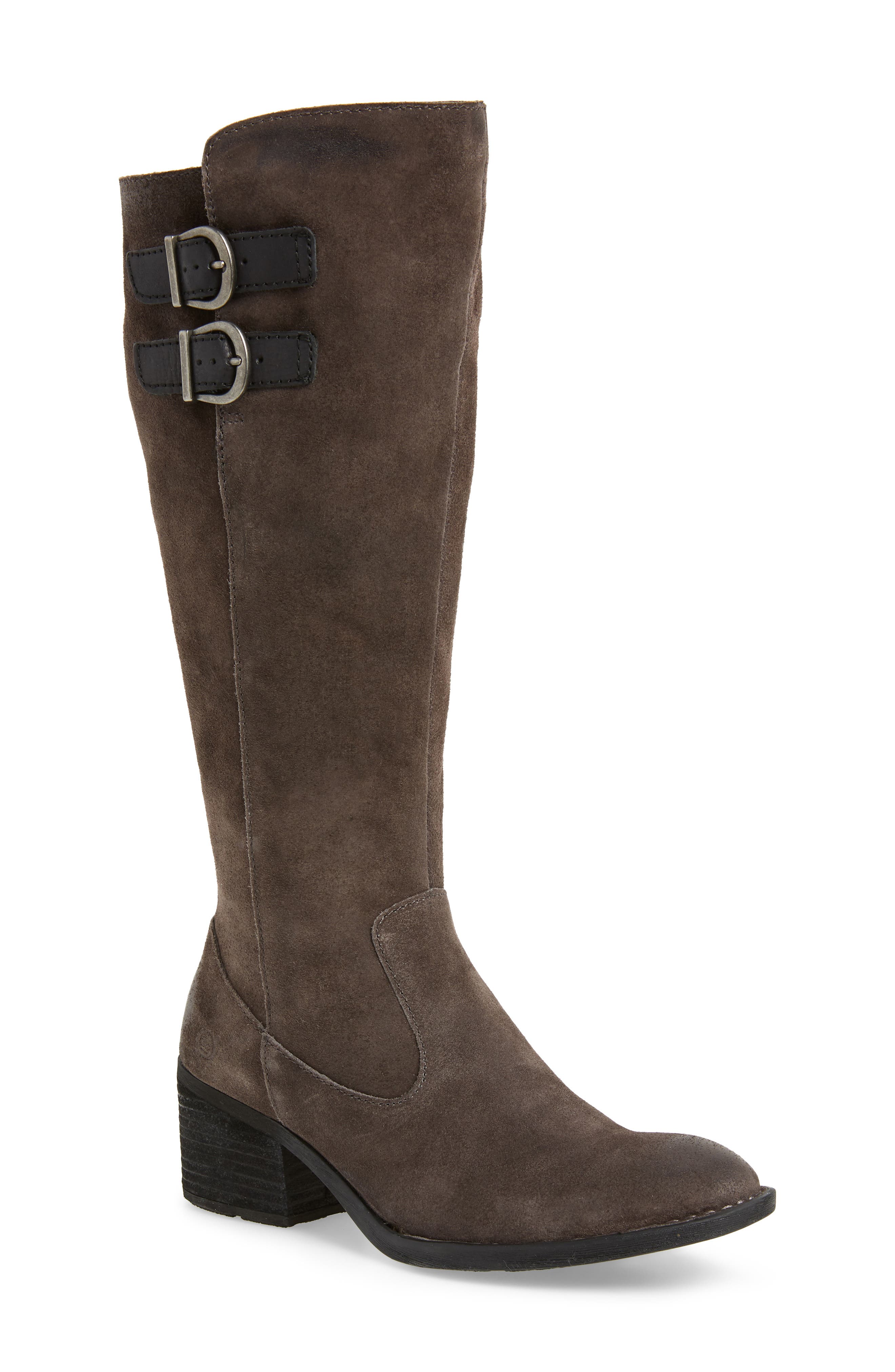 B?rn Basil Knee High Boot, Wide Calf- Grey