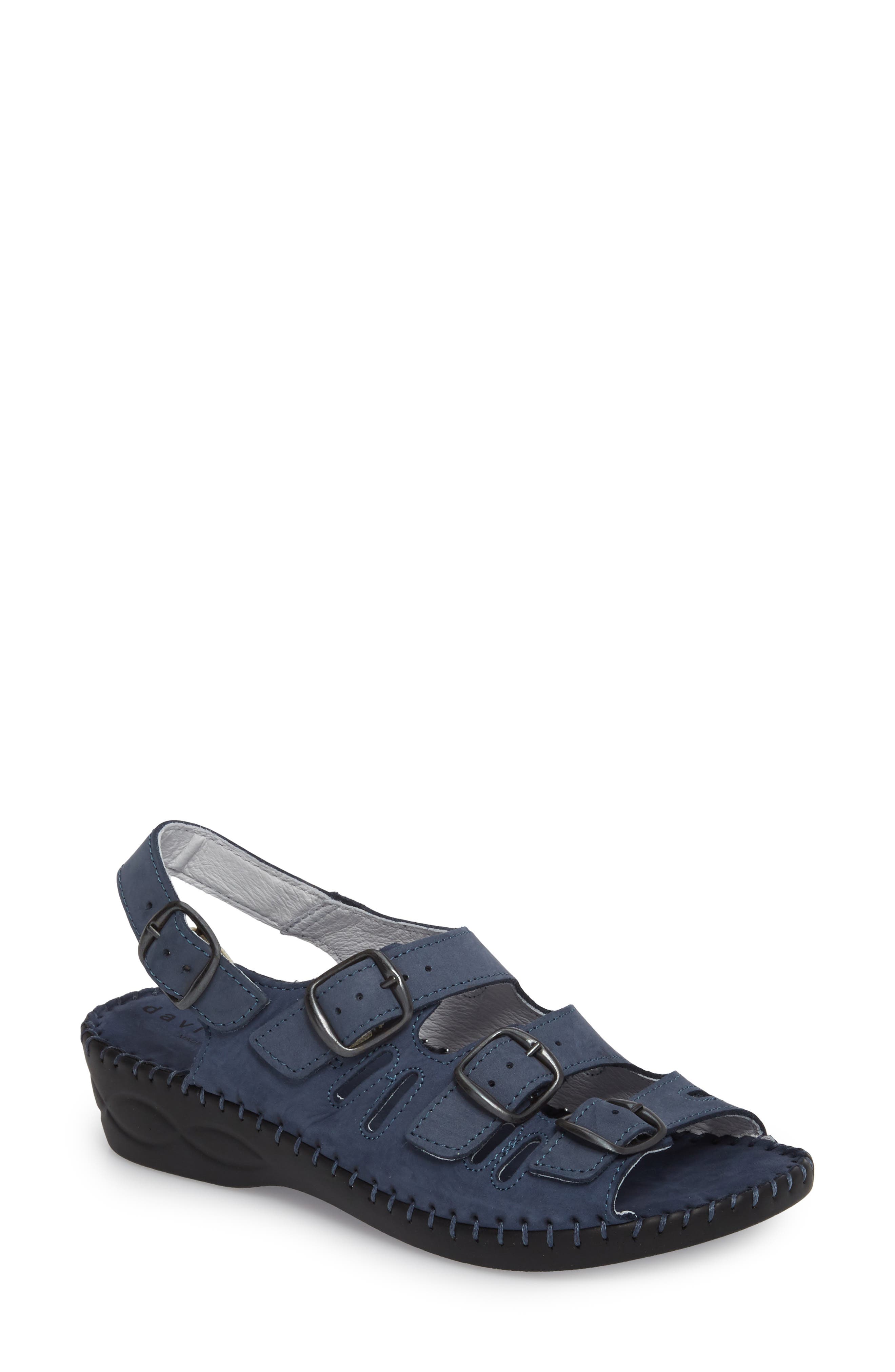 David Tate Luna Slingback Wedge Sandal, Blue