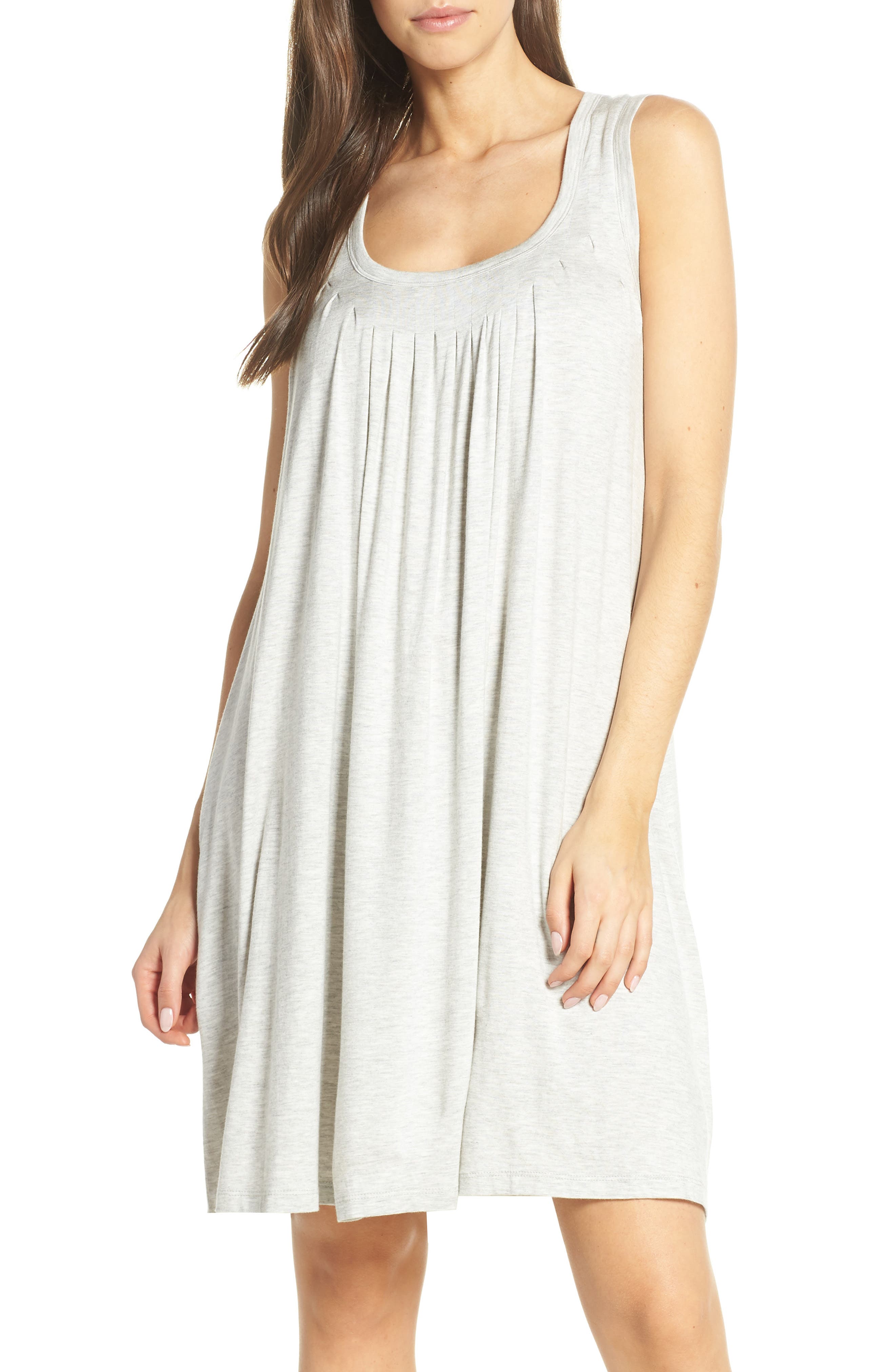 Papinelle Pleat Nightgown, Grey