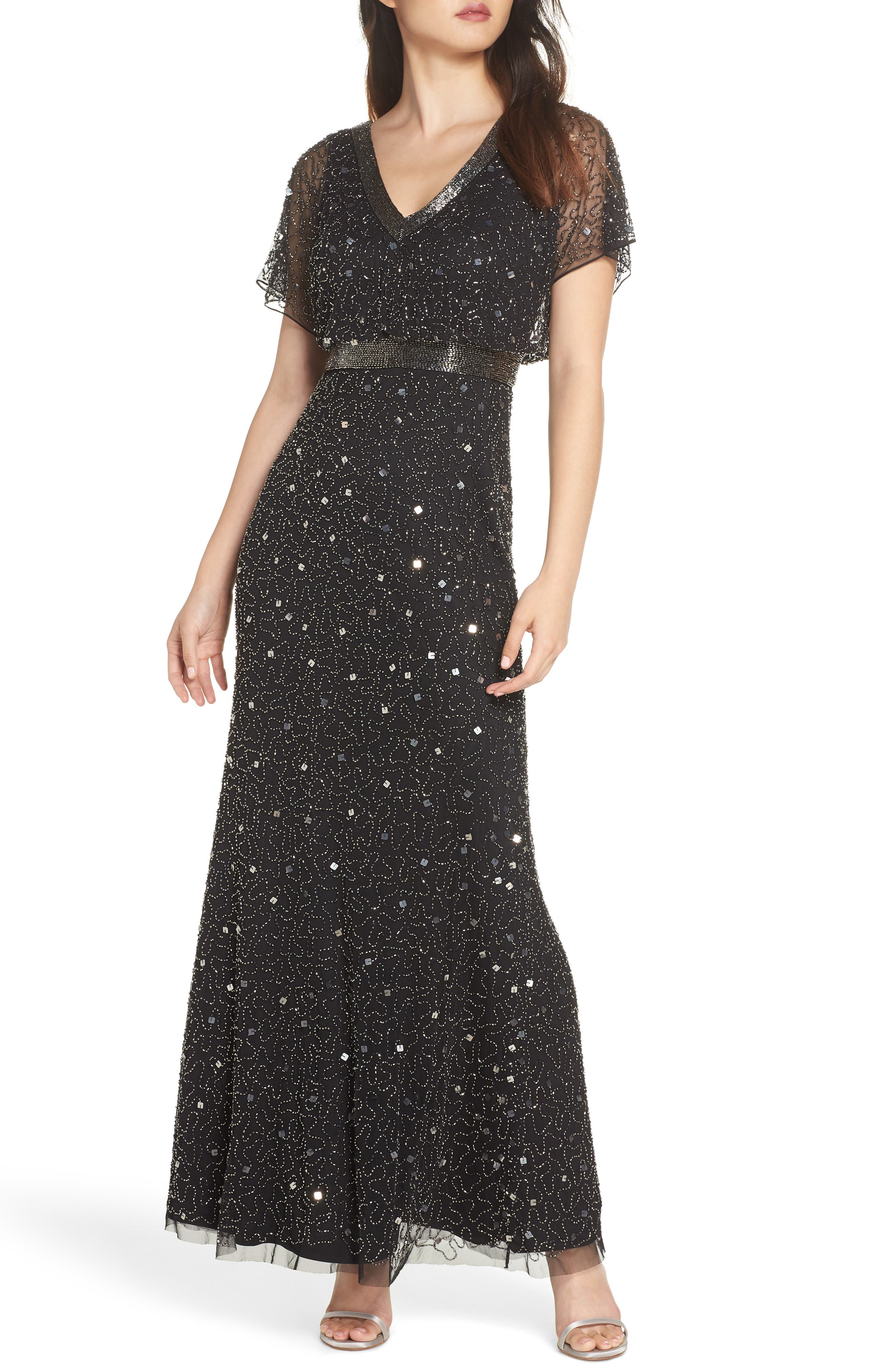 Adrianna Papell Bead Embellished Dress