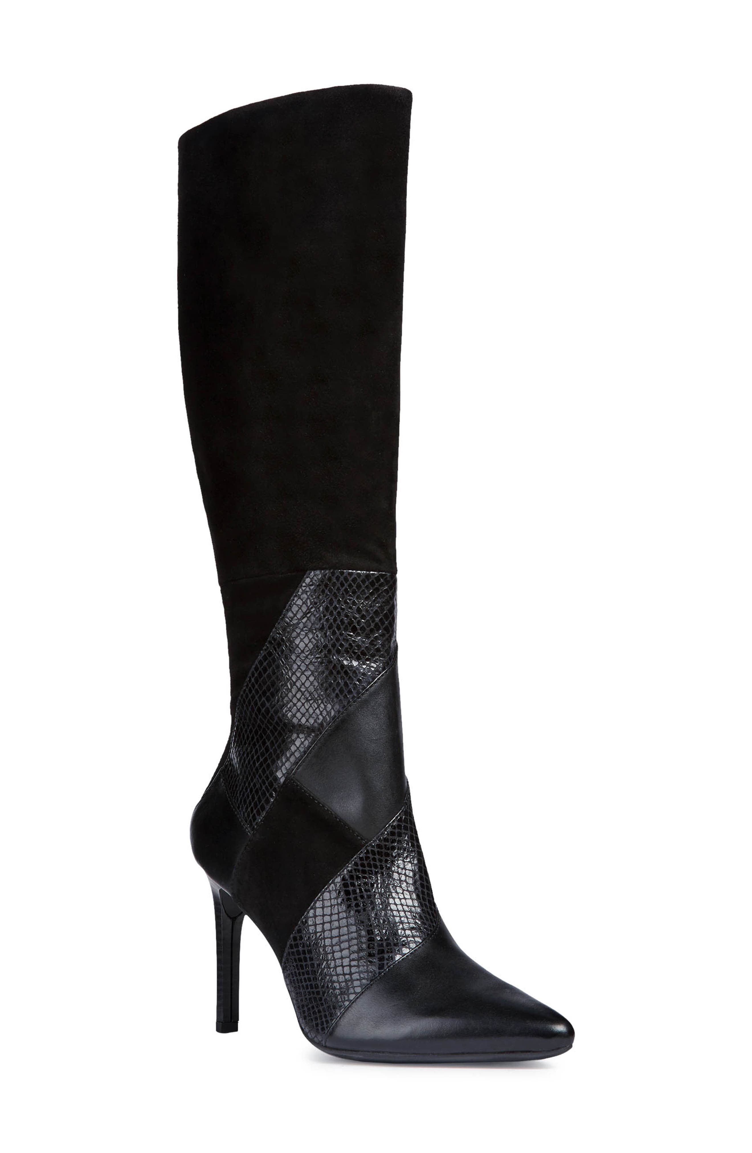 Geox Faviola Knee High Boot, Black