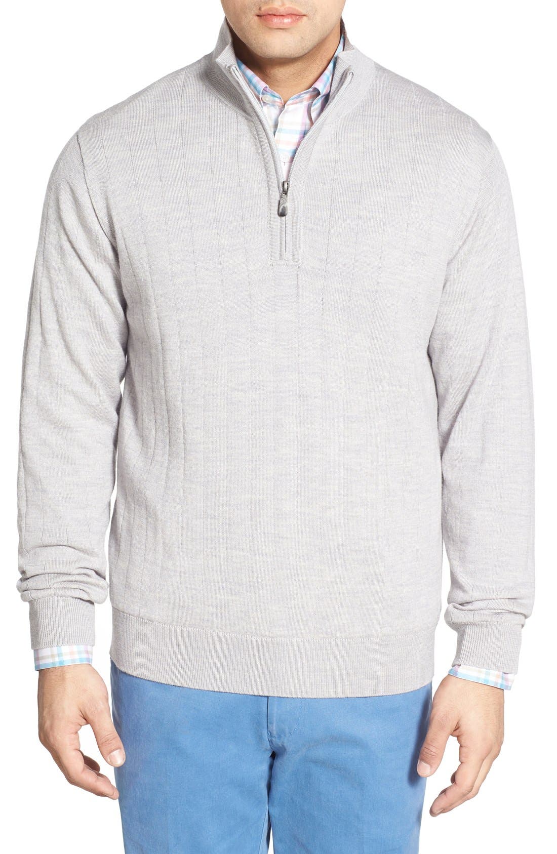 Bobby Jones Windproof Merino Wool Quarter Zip Sweater
