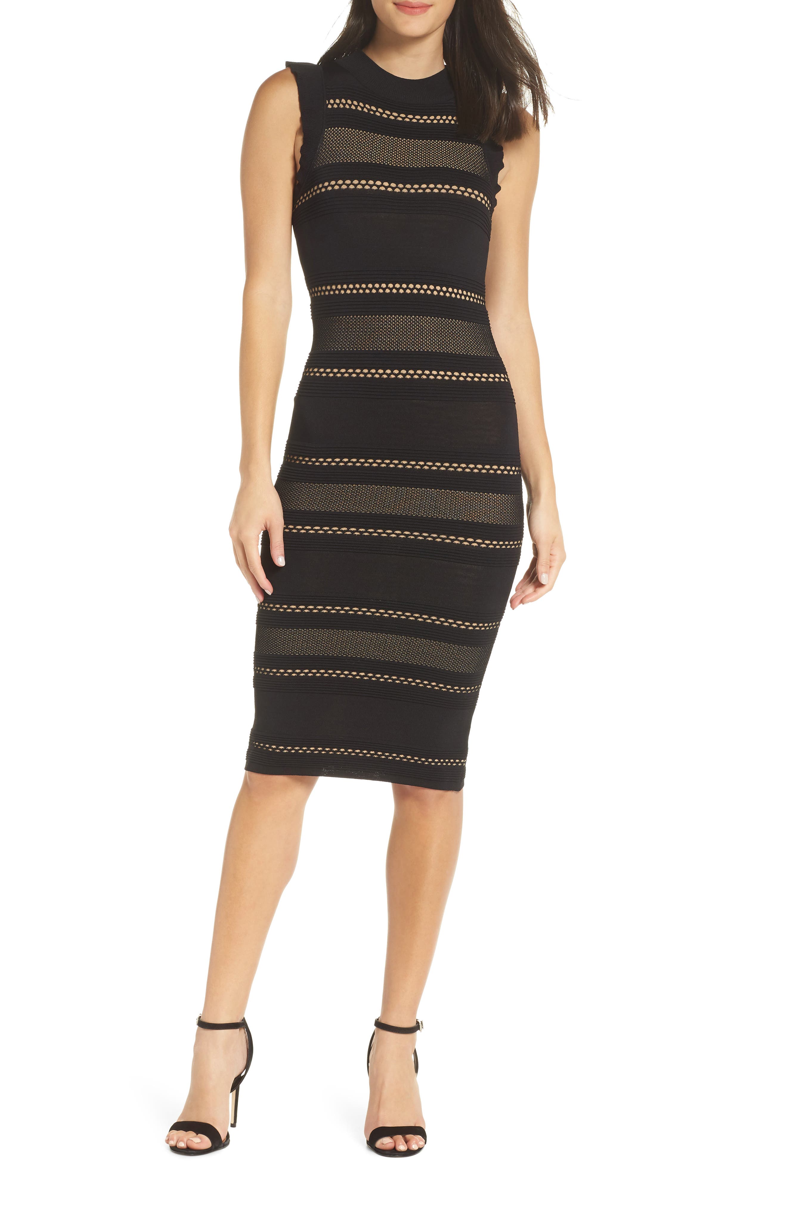 Ali & Jay I Got You Babe Midi Body-Con Dress, Black