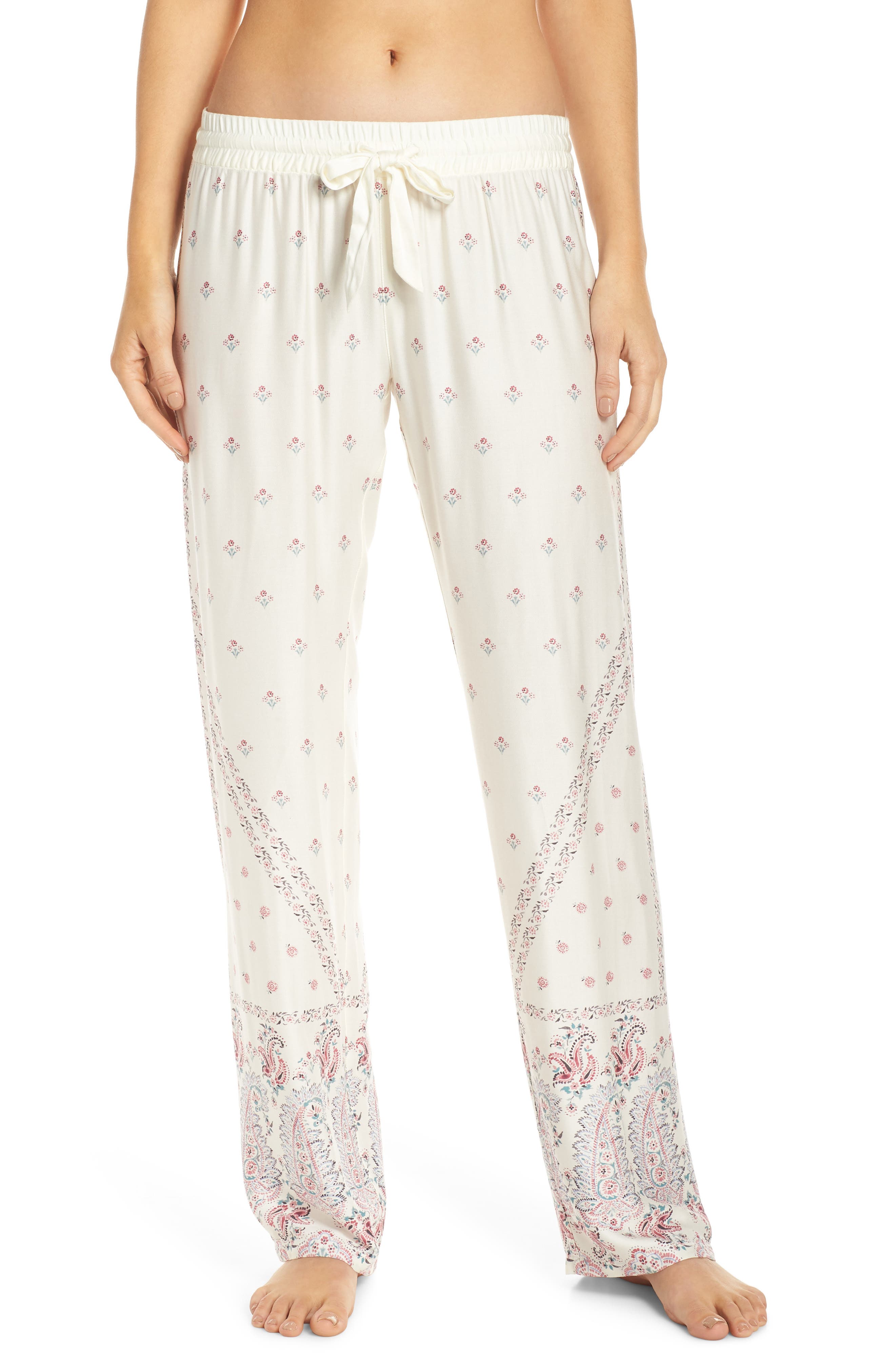 Pj Salvage Paisley Park Pajama Pants, White