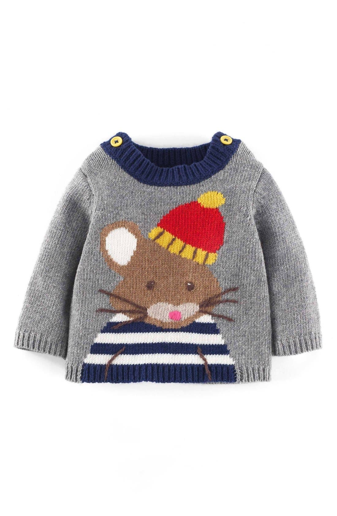 Mini Boden Intarsia Knit Sweater (Baby Boys) Nordstrom