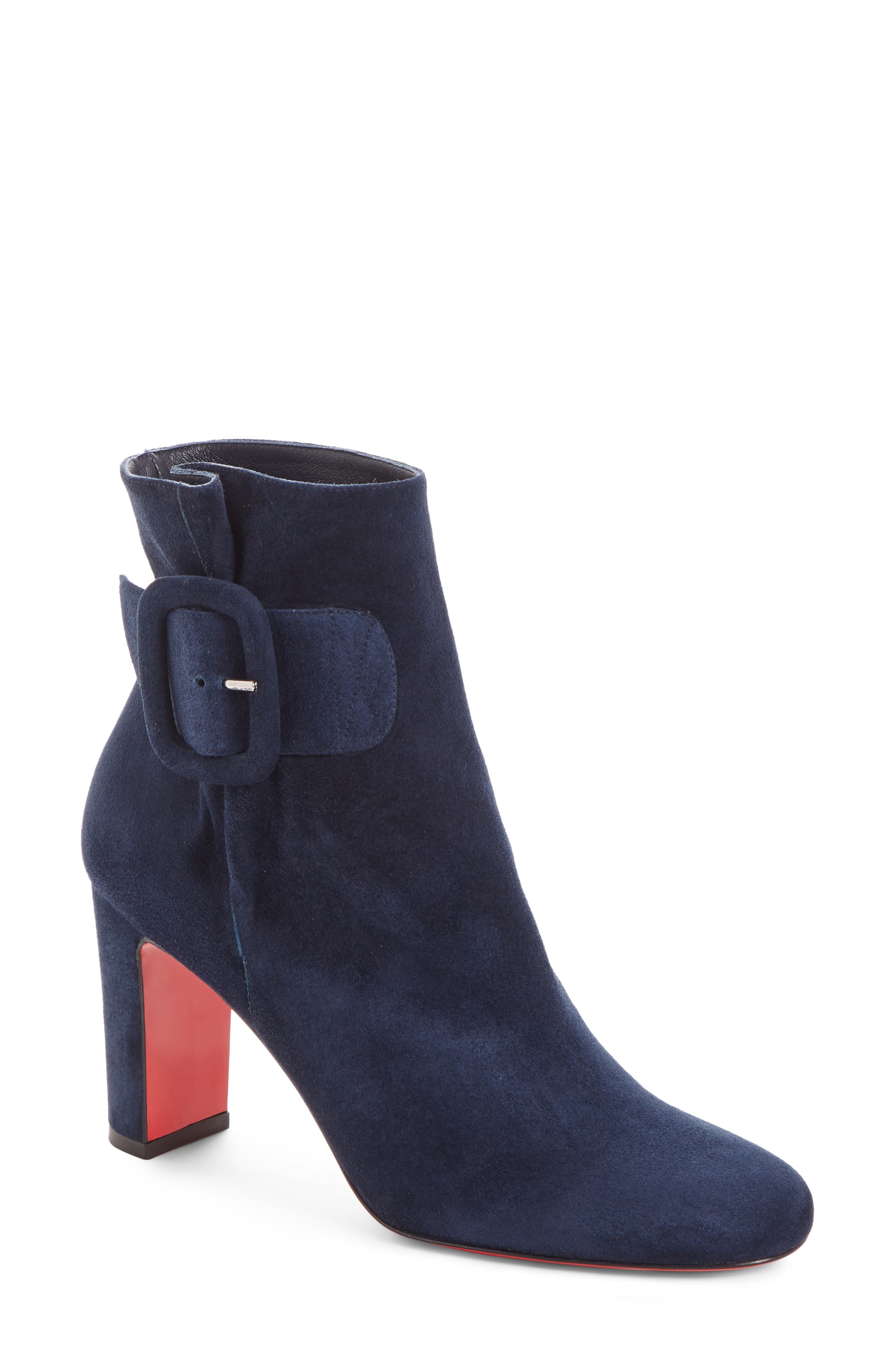 Christian Louboutin Tres Olivia Buckle Bootie - Blue