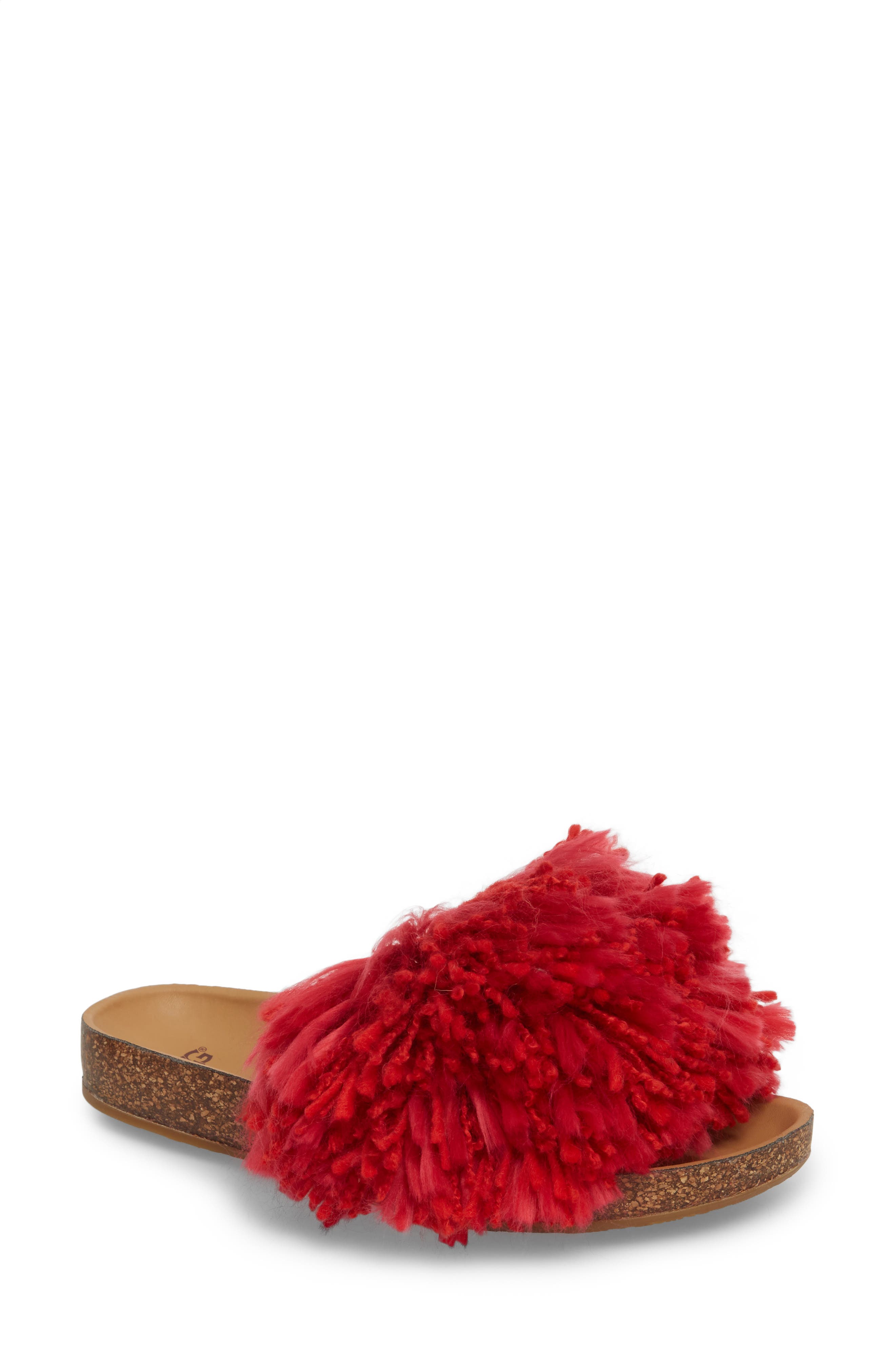 Ugg Cindi Yarn Pom Sandal, Red