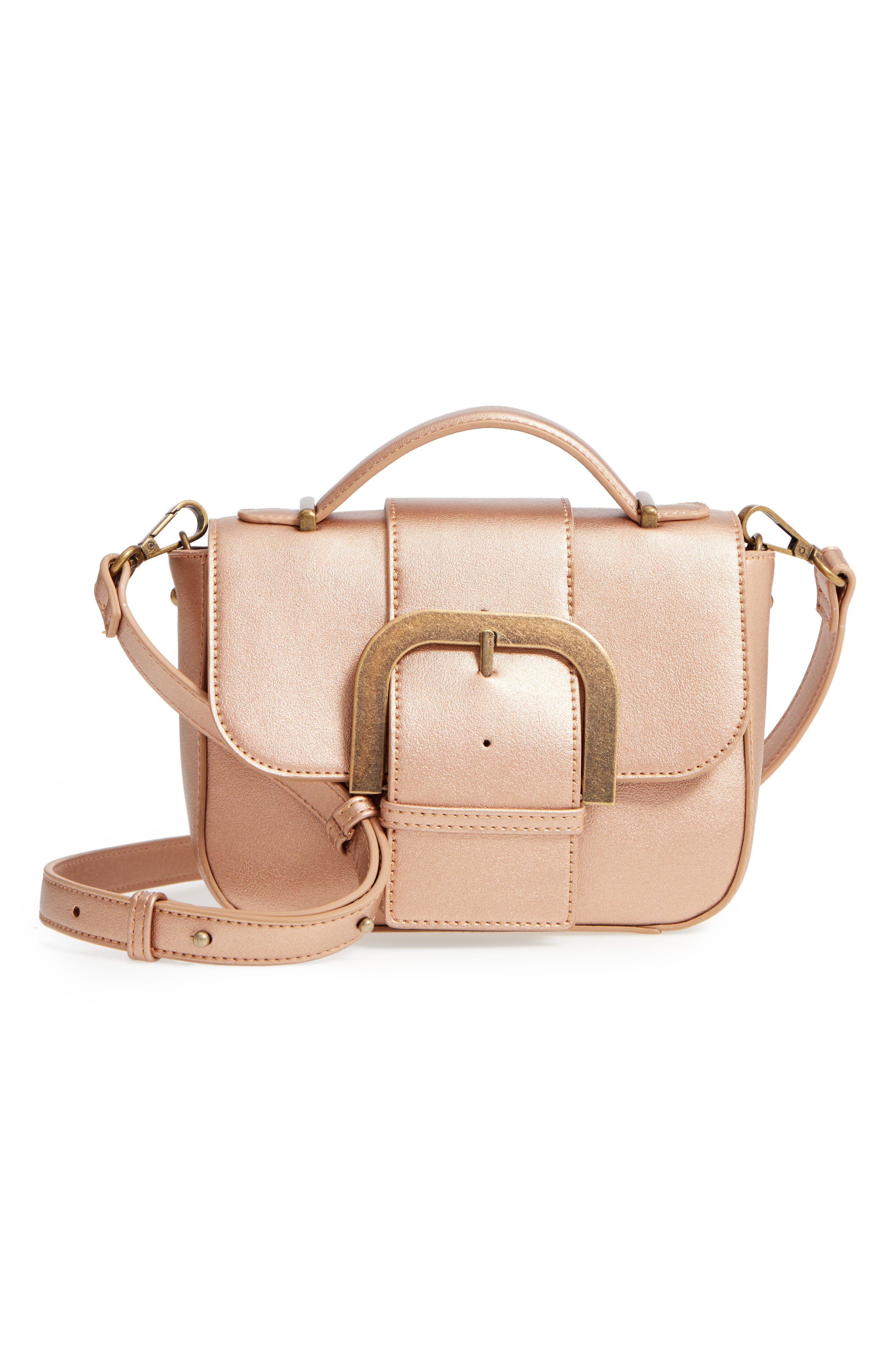 Oversize Buckle Top Handle Bag