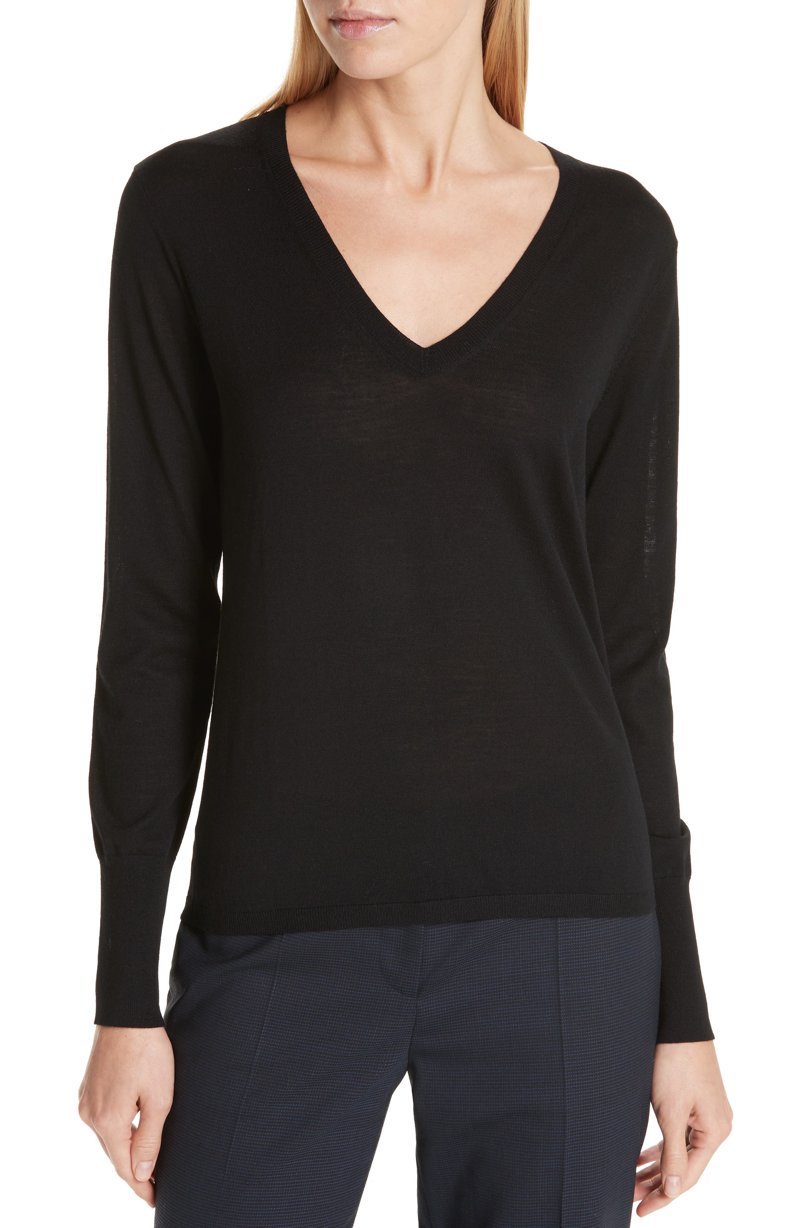 Boss Flumia V-Neck Wool Sweater
