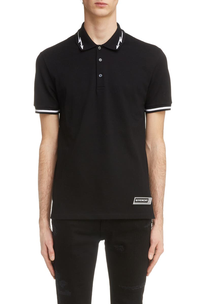 Givenchy Lightning Bolt Tipped Polo | Nordstrom